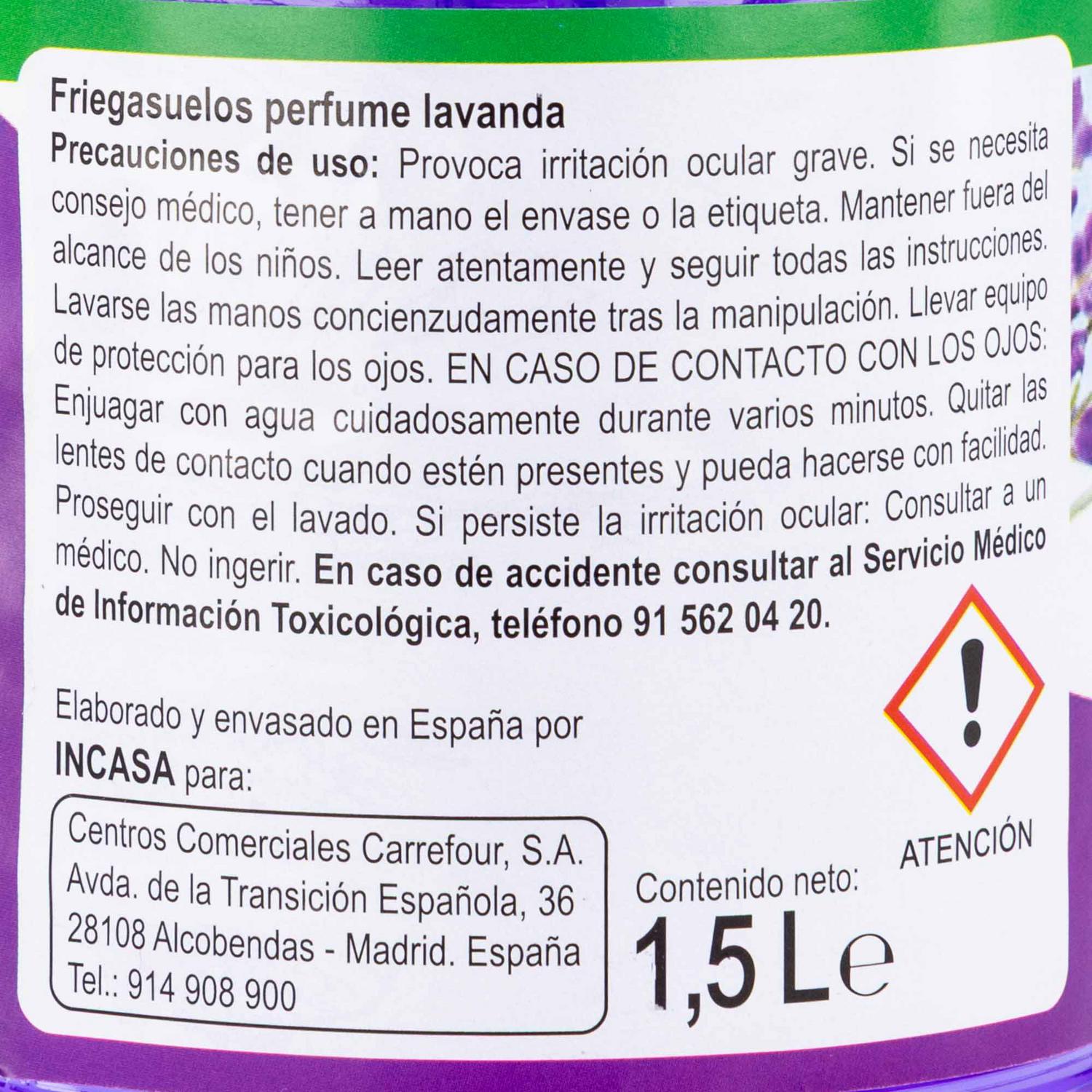Fiegasuelos concentrado lavanda Carrefour Essential  1,5 l.