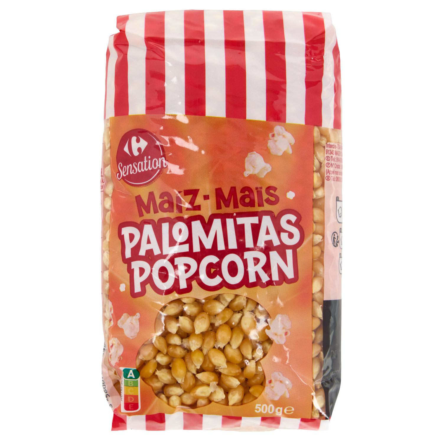Maíz para palomitas Sensation Carrefour 500 g.