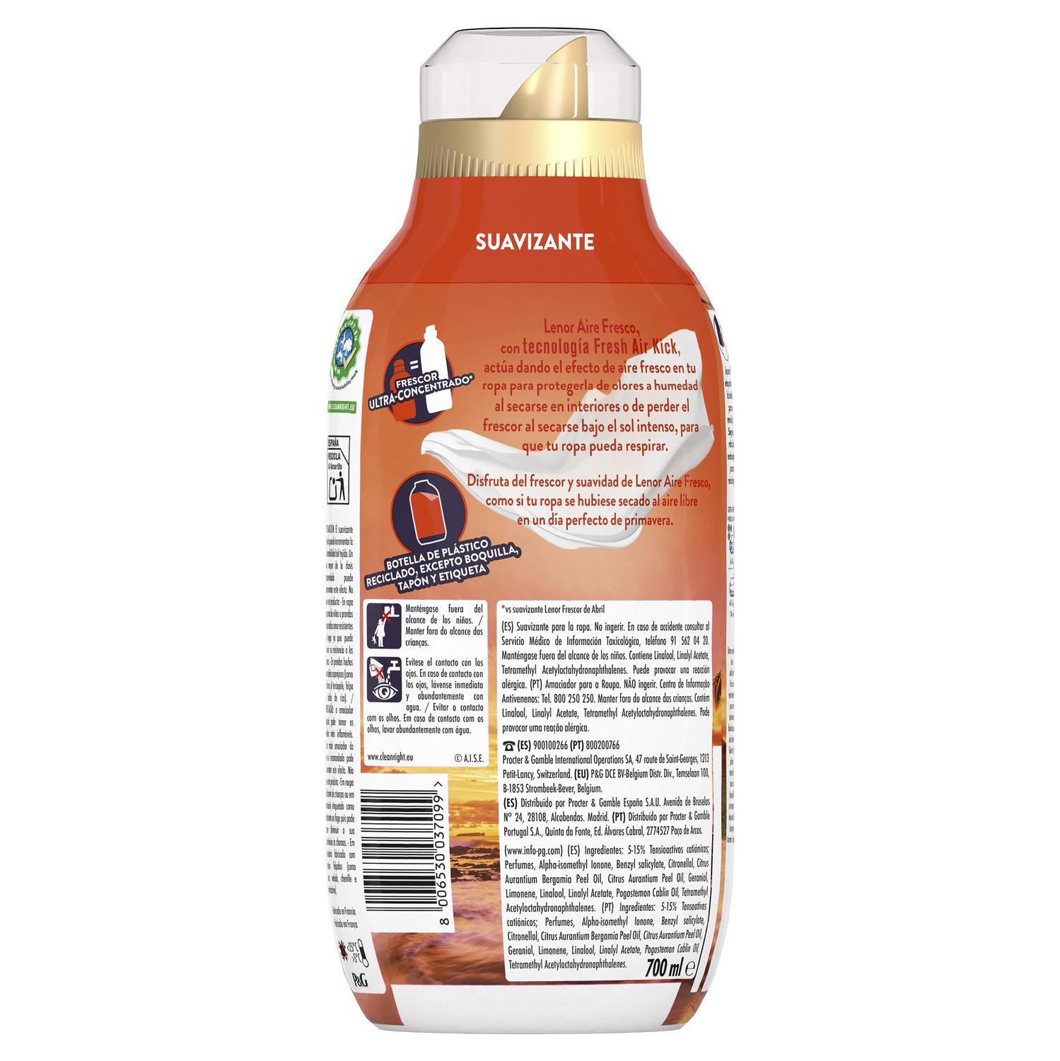 Suavizante concentrado frescor tropical Aire Fresco Lenor  50 lavados.
