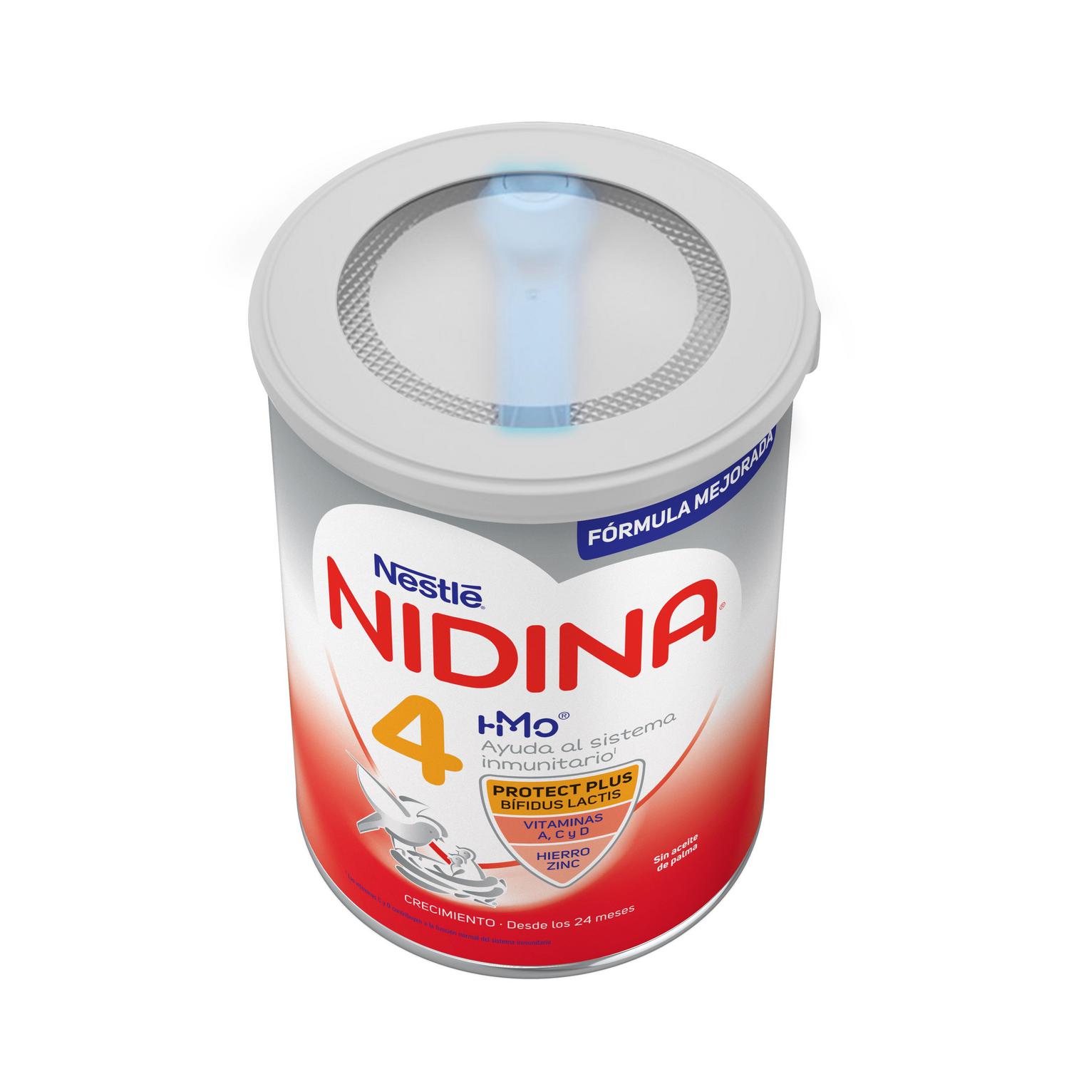 Preparado lácteo infantil de crecimiento desde 24 meses en polvo Nestlé Nidina 4 lata 800 g.