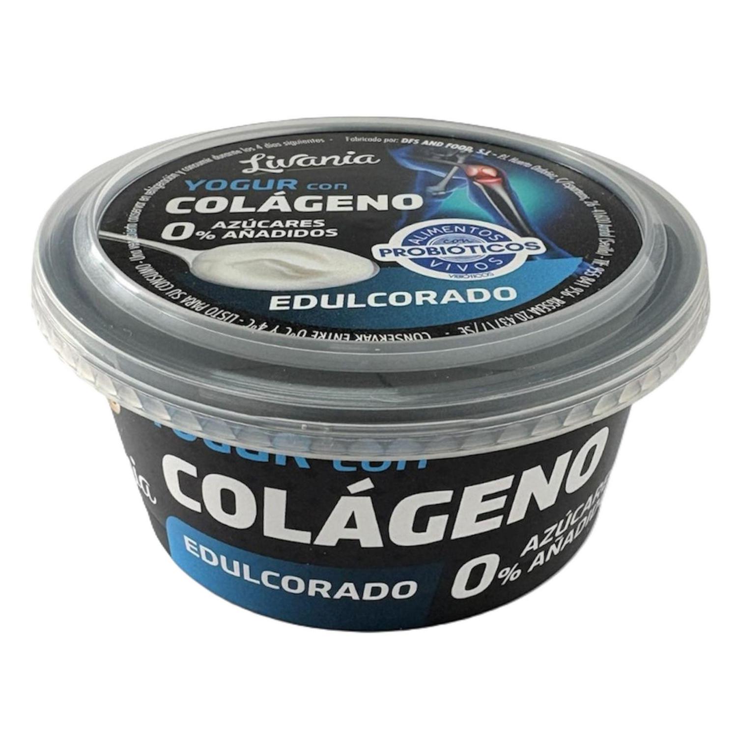 Yogur con colágeno edulcorado Livania 130 g.