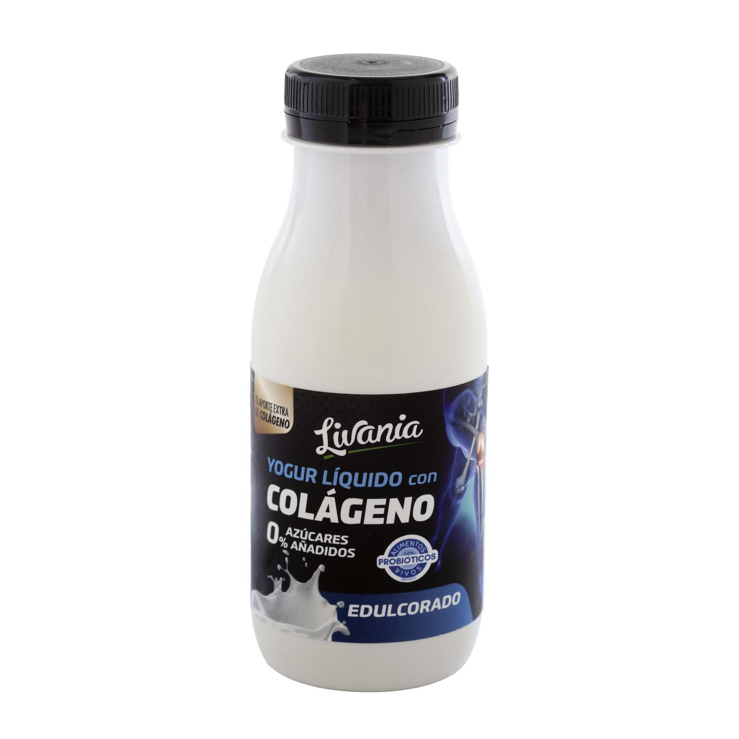 Yogur líquido con colágeno edulcorado Livania 250 g.