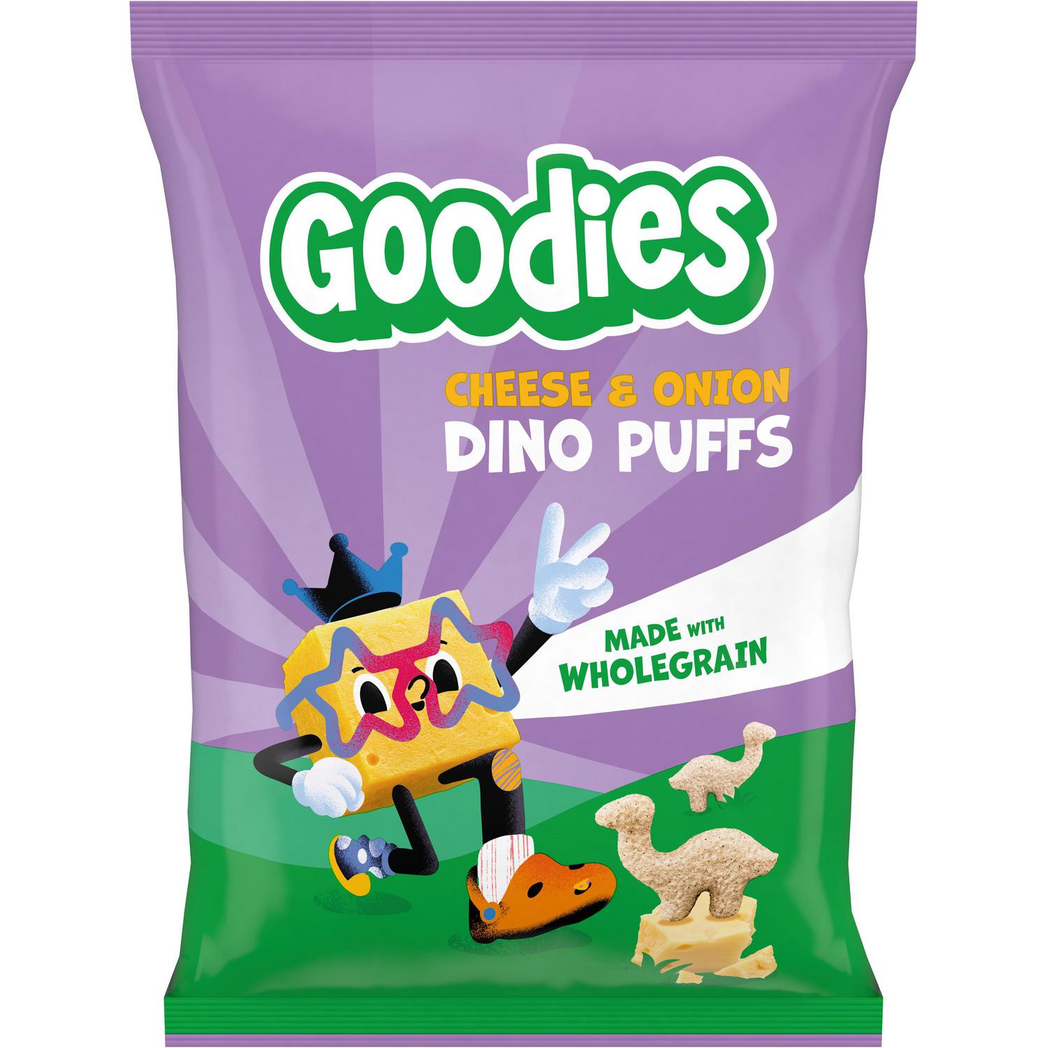 Snacks infantil queso y cebolla Dino Puffs Goodies 30 g.