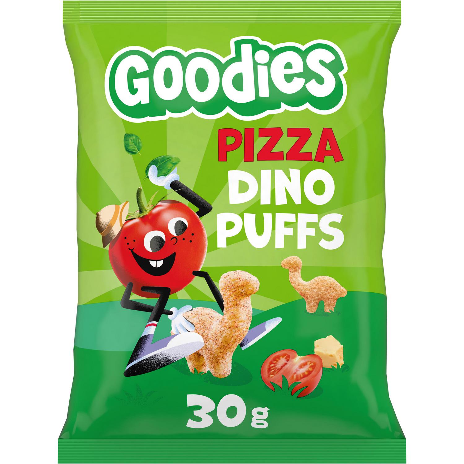 Snacks infantil pizza dino puffs Goodies 30 g.
