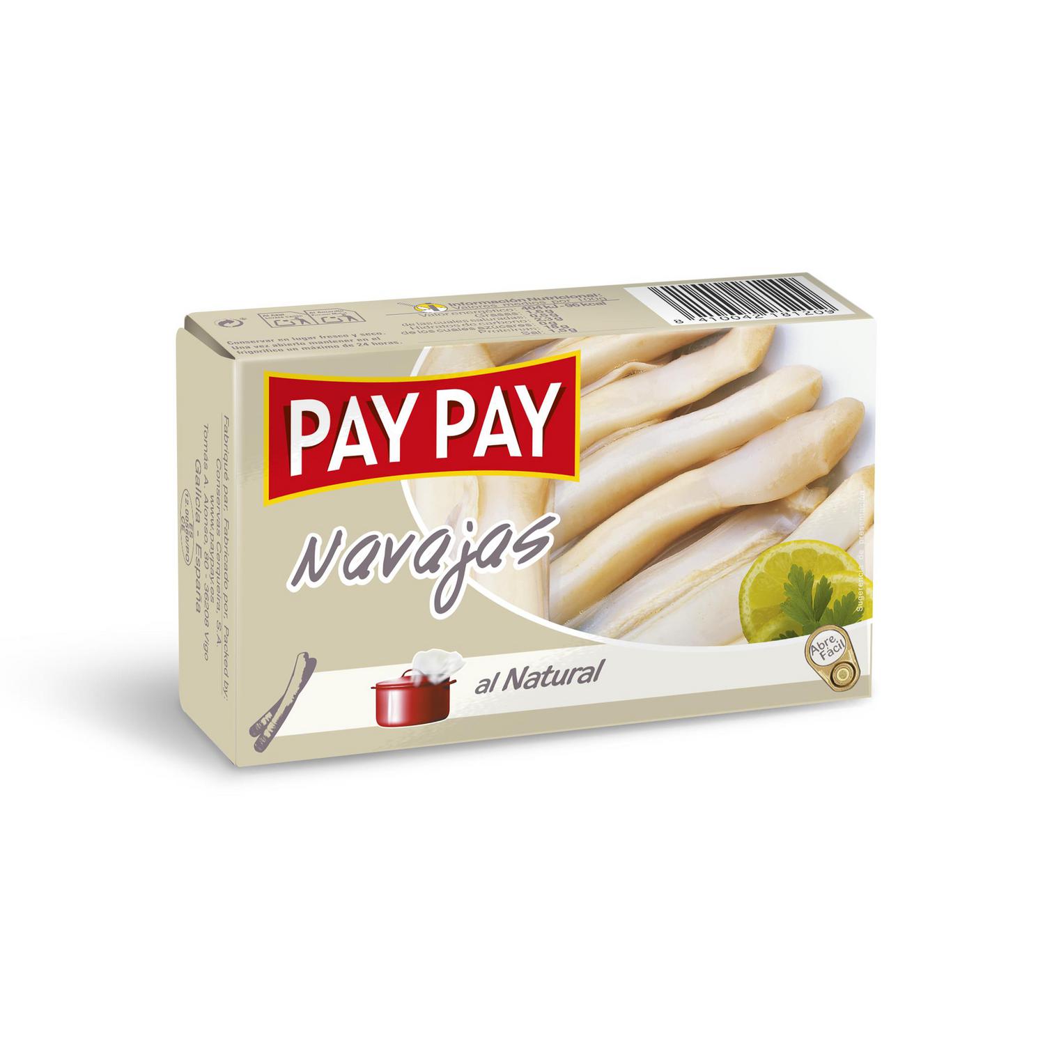 Navajas al natural Pay Pay 63 g.