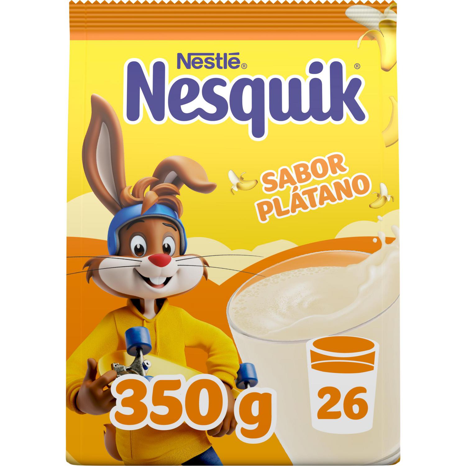Cacao soluble instantáneo sabor plátano Nestlé Nesquik 350 g.
