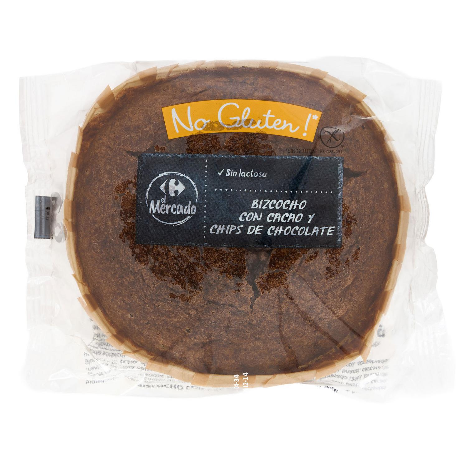 Bizcocho de chocolate Carrefour El Mercado sin gluten y sin lactosa 300 g