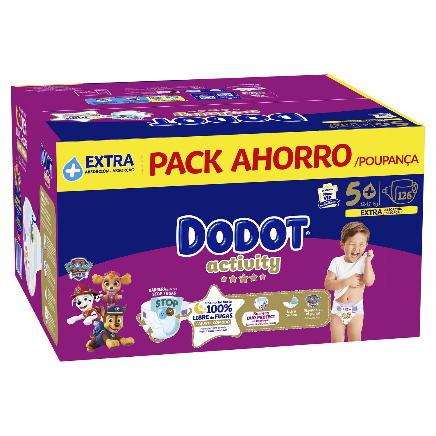Pañales Dodot Activity T5 (12-17kg) 126 ud.