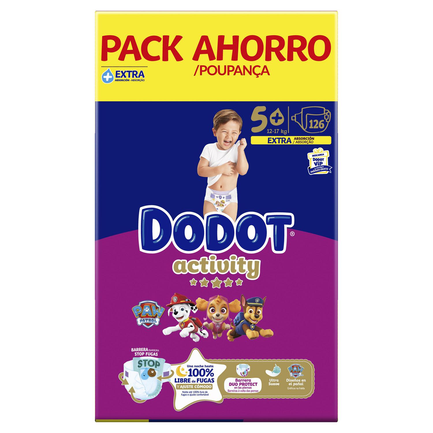 Pañales Dodot Activity T5 (12-17kg) 126 ud.