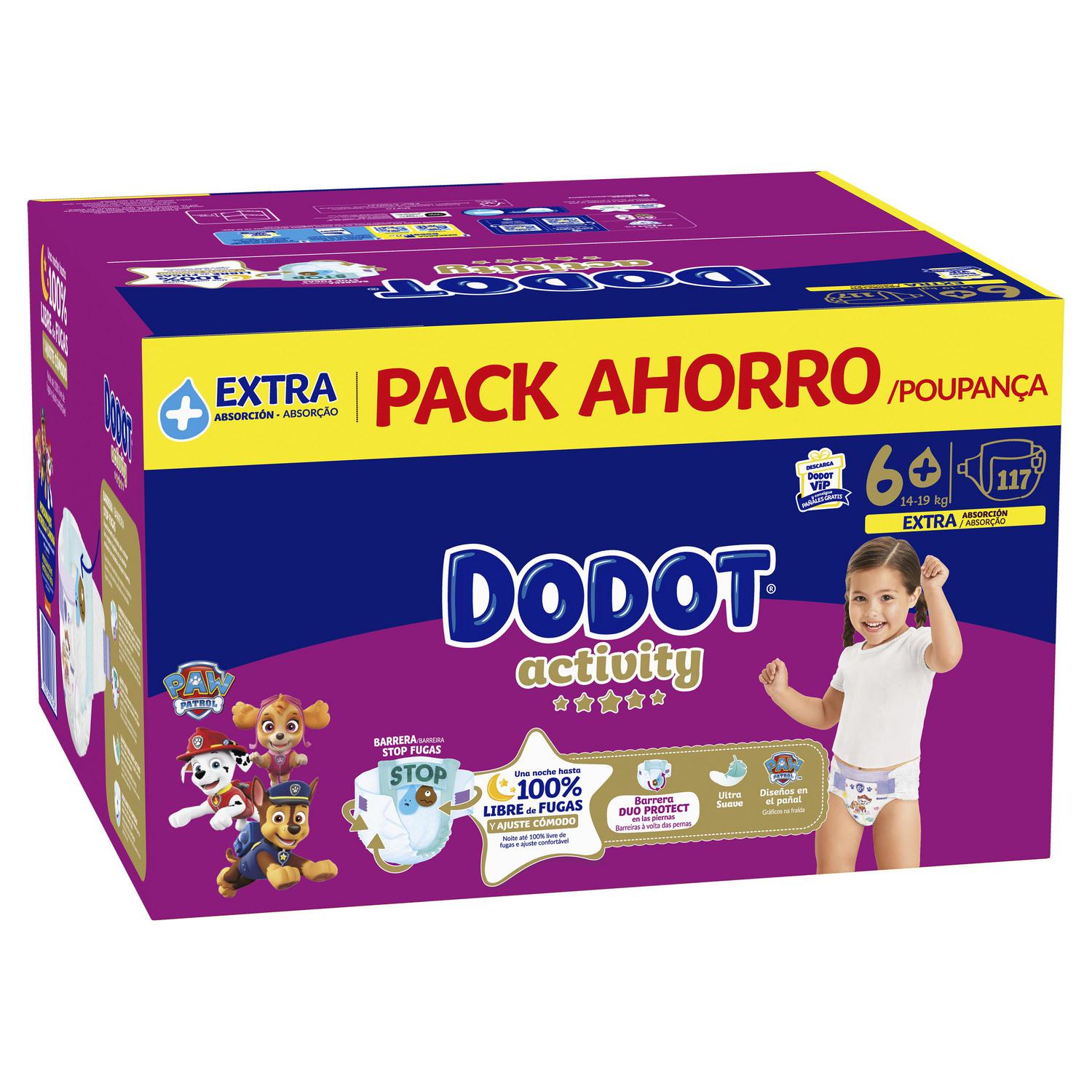 Pañales Dodot Activity T6 (14-19 kg) 117 ud.