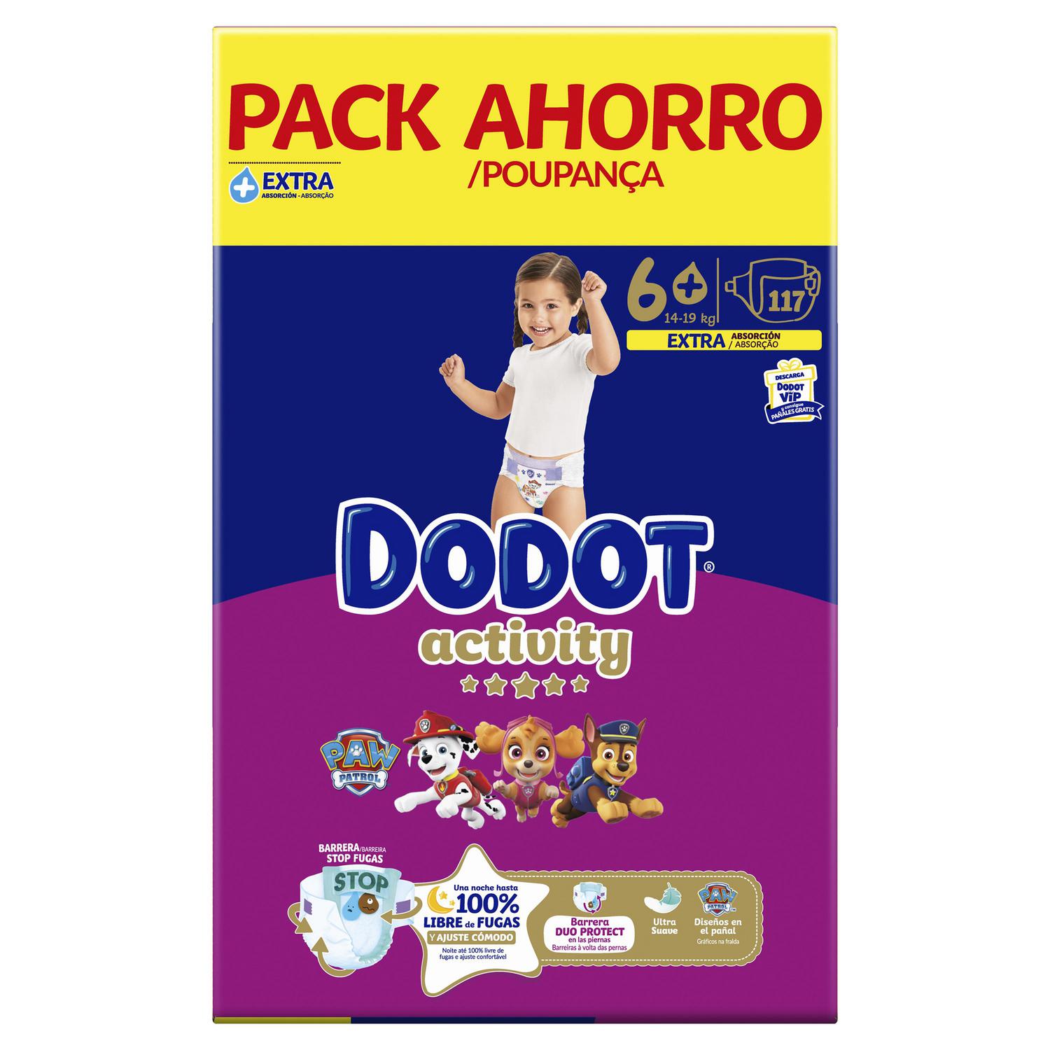 Pañales Dodot Activity T6 (14-19 kg) 117 ud.