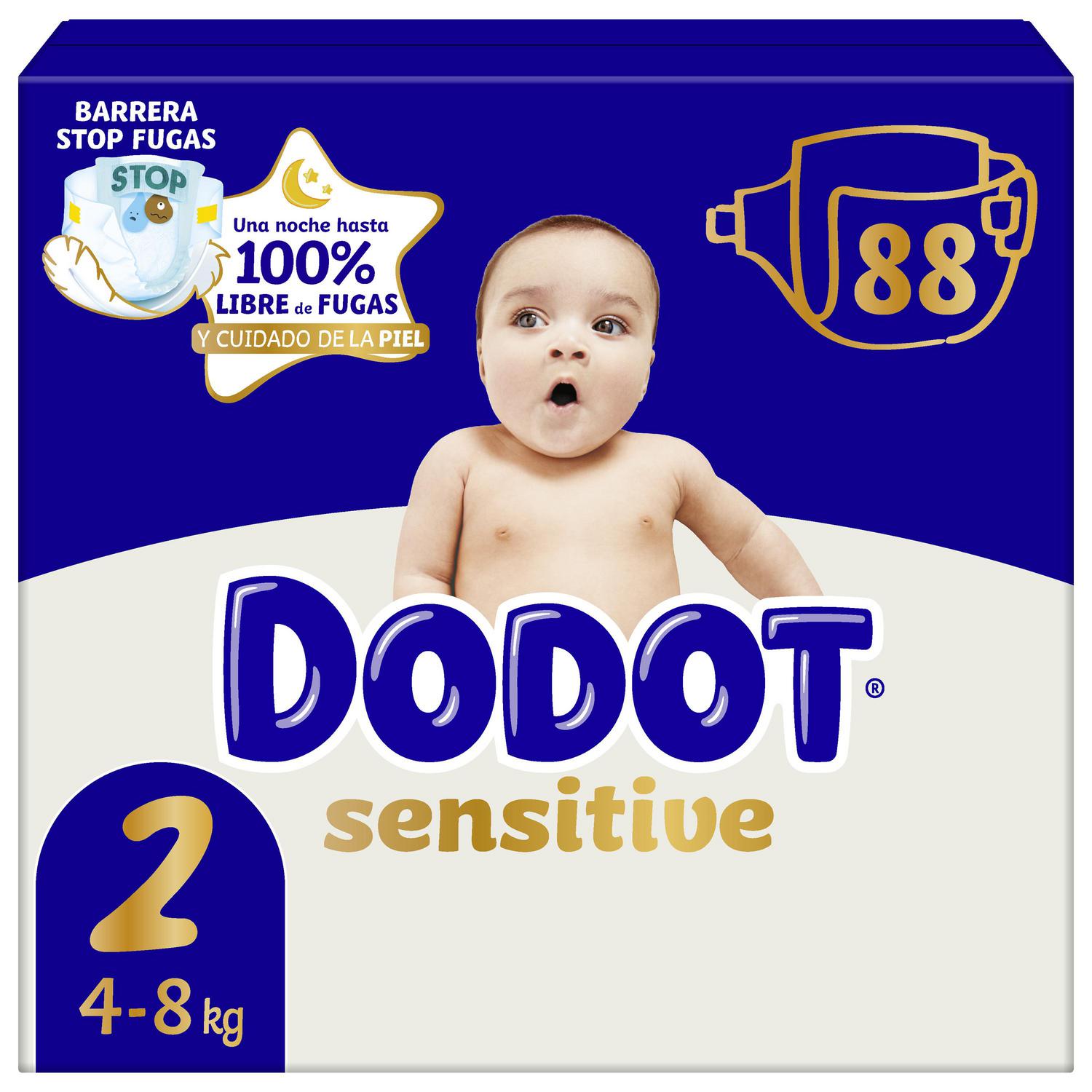 Pañales Dodot Sensitive T2 (4-8 kg) 88 ud.