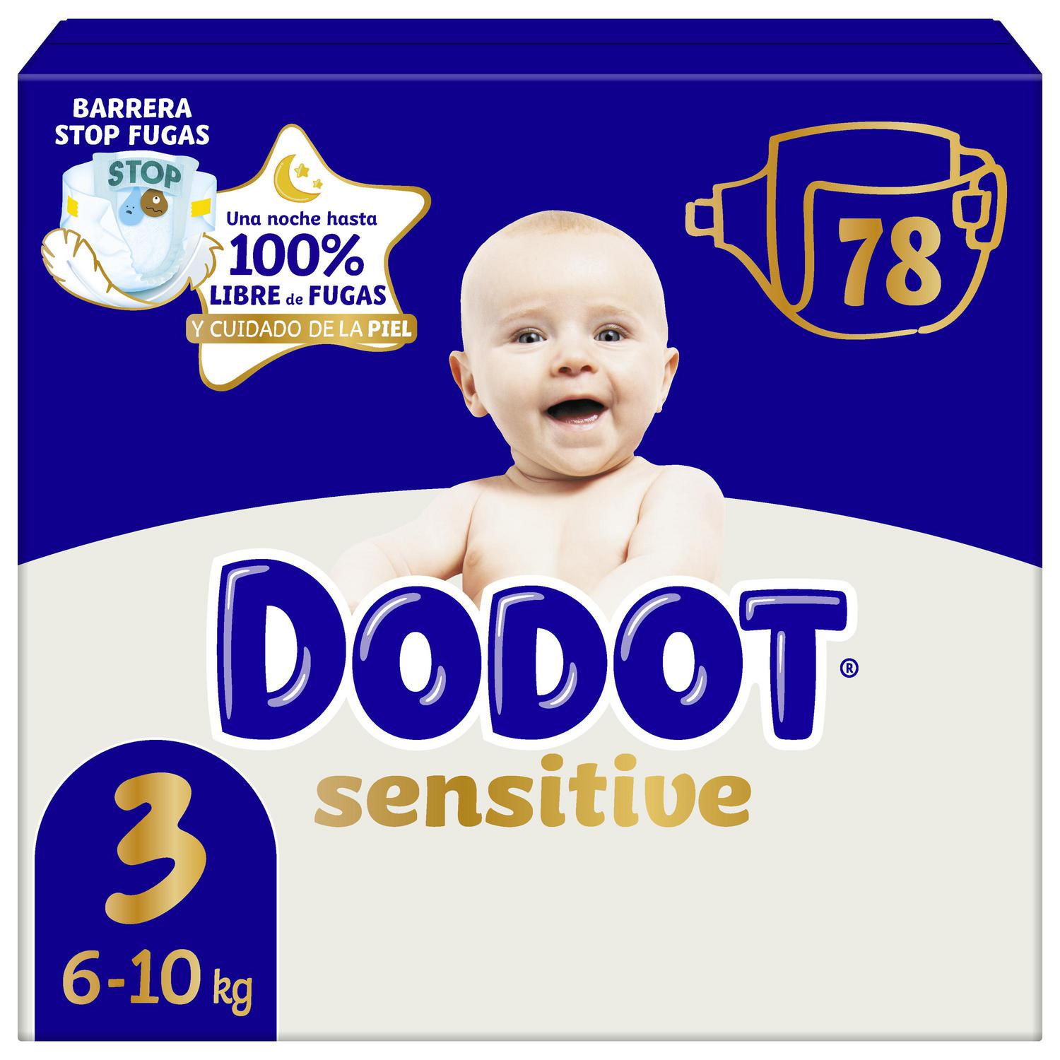 Pañales Dodot Sensitive T3 (6-10 kg) 78 ud.