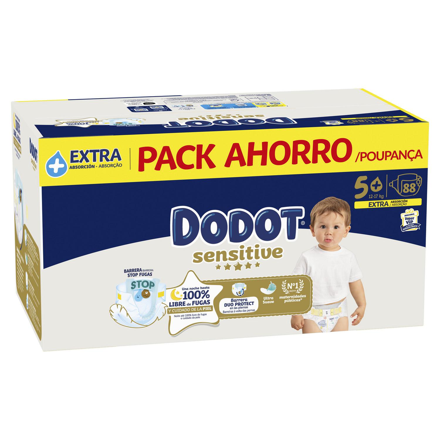 Pañales Dodot Sensitive T5 (12-17 kg) 88 ud.