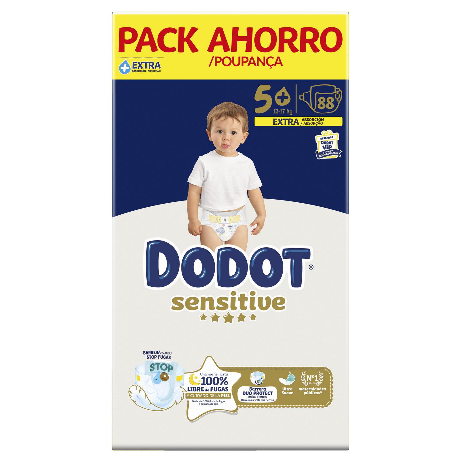 Pañales Dodot Sensitive T5 (12-17 kg) 88 ud.