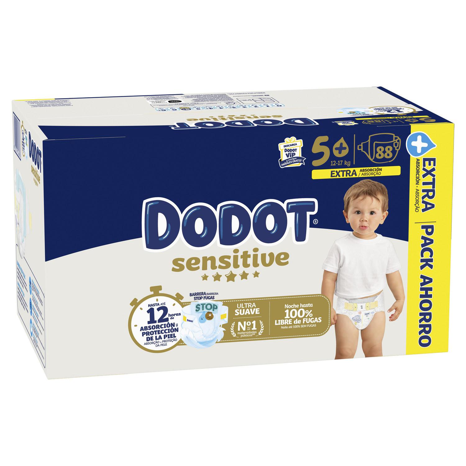 Pañales Dodot Sensitive T5 (12-17 kg) 88 ud.