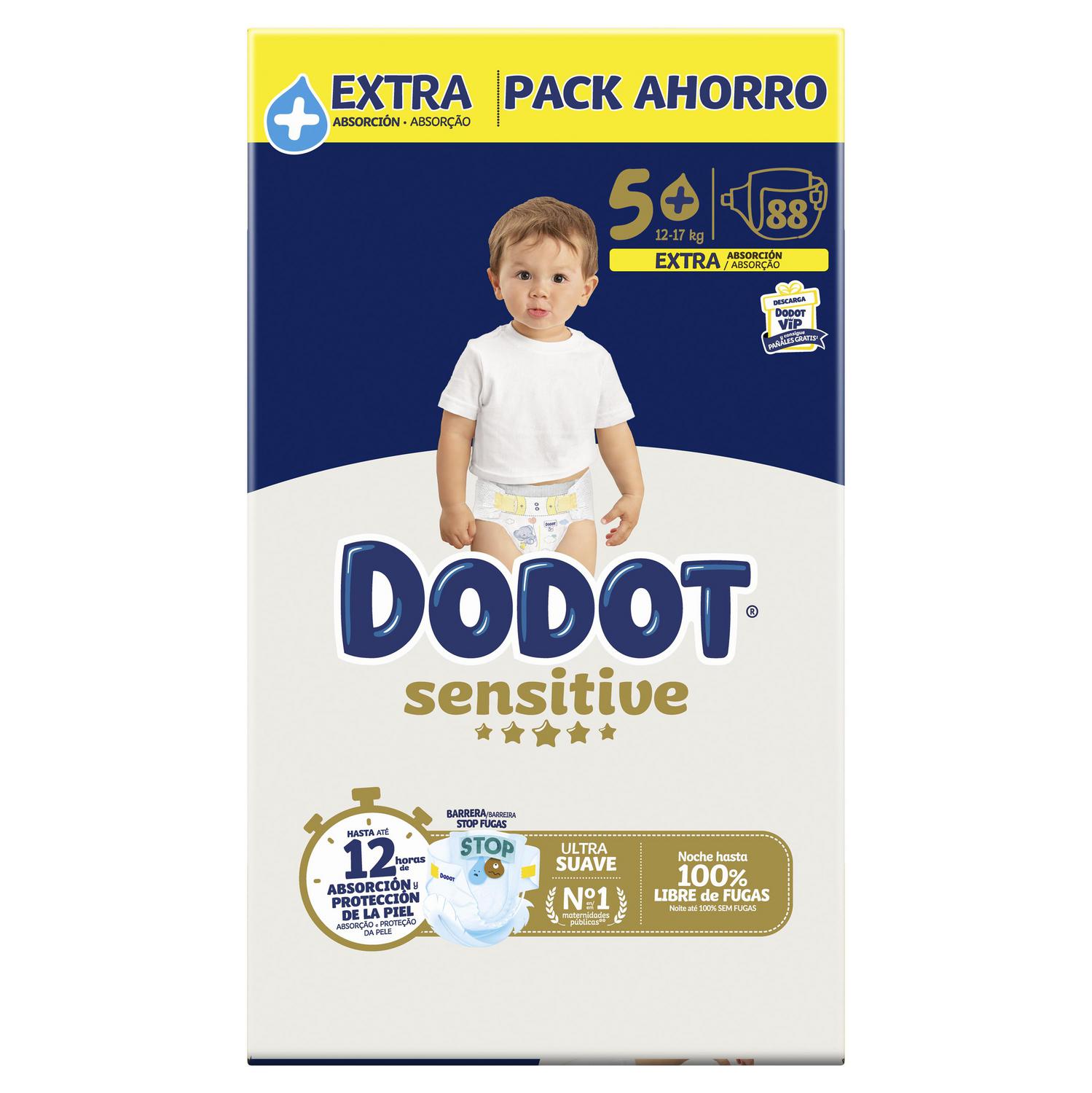 Pañales Dodot Sensitive T5 (12-17 kg) 88 ud.