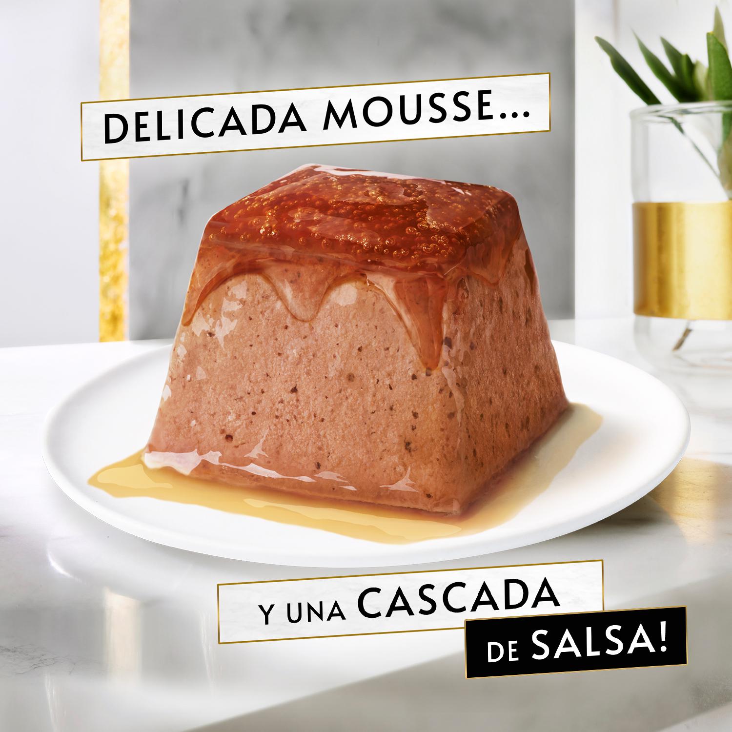 Comida húmeda de mousse con salmón para gato adulto Purina Gourmet 4x57 g.