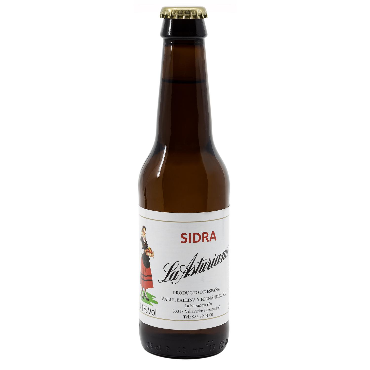 Sidra La Asturiana pack de 6 botellas de 25 cl.