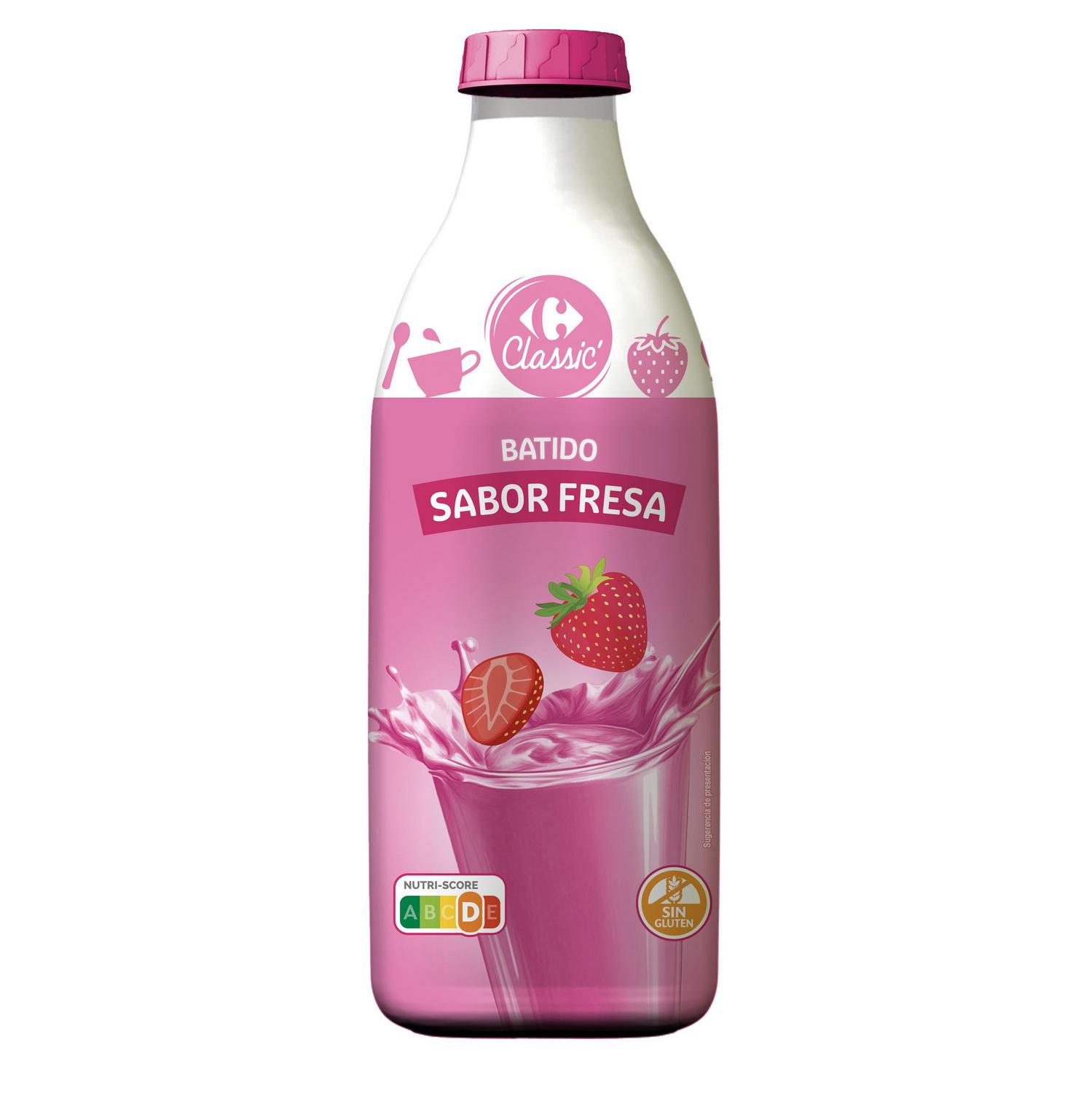 Batido de fresa Carrefour Classic sin gluten 1 l.