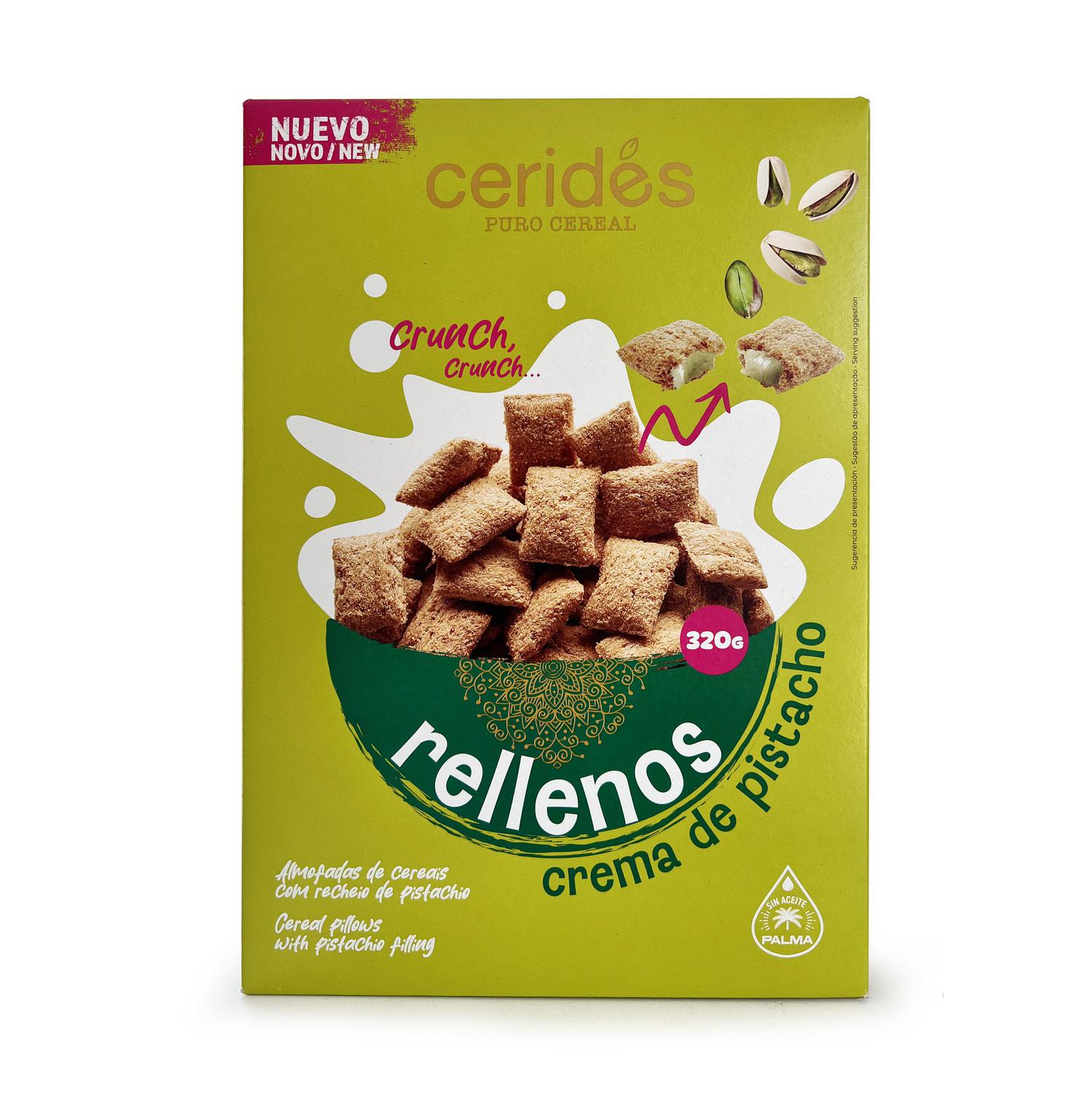 Cereales rellenos de pistacho Cerides 320 g.