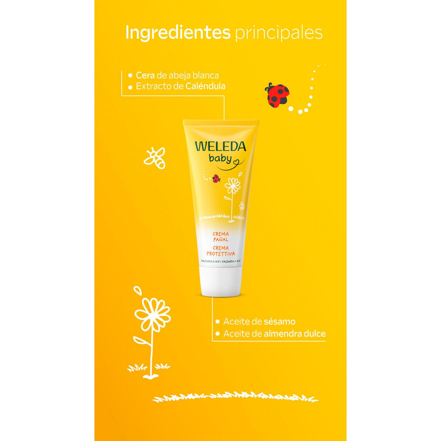 Crema de pañal caléndula ecológica Weleda Baby 75 ml.