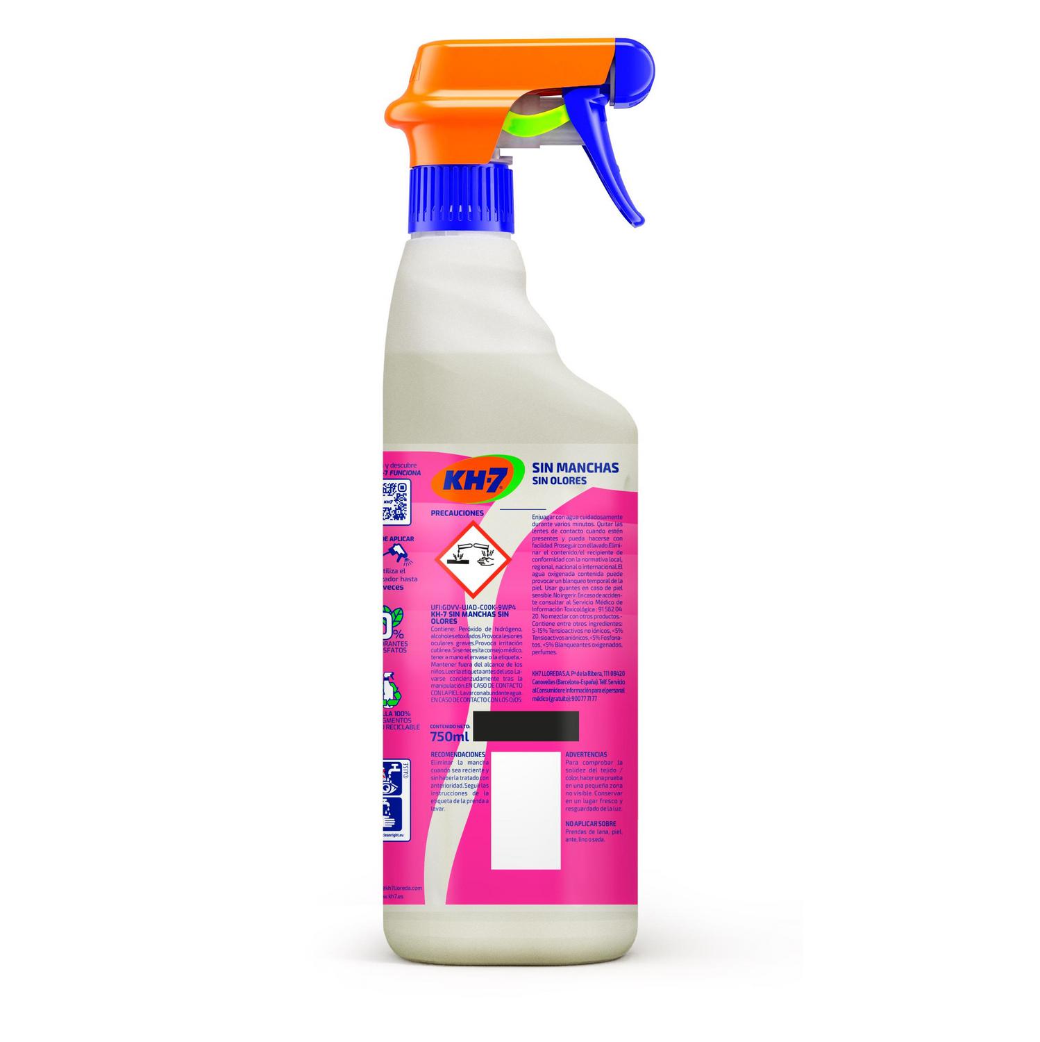 Quitamanchas sin manchas sin olores 750 ml.