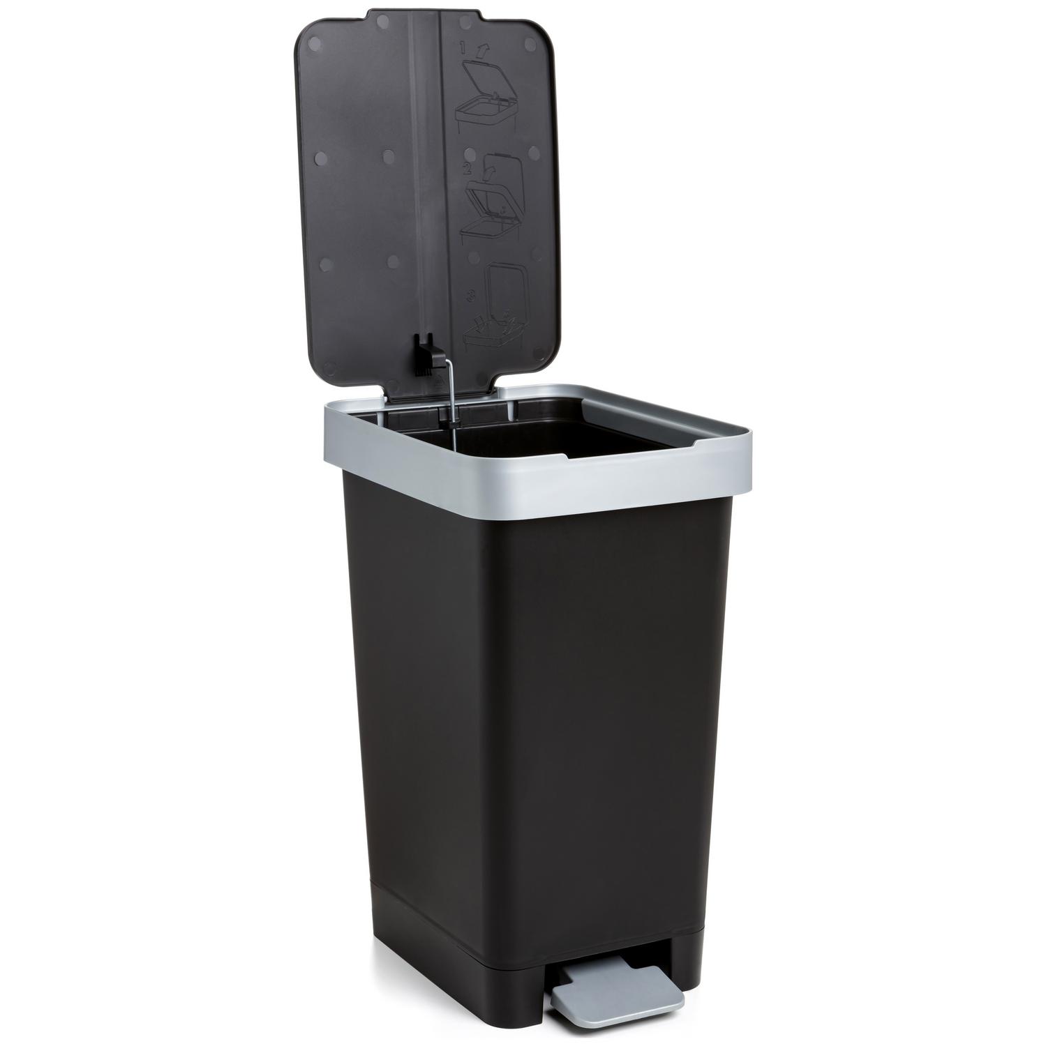 Cubo de Basura con Pedal Smart 25L - Negro