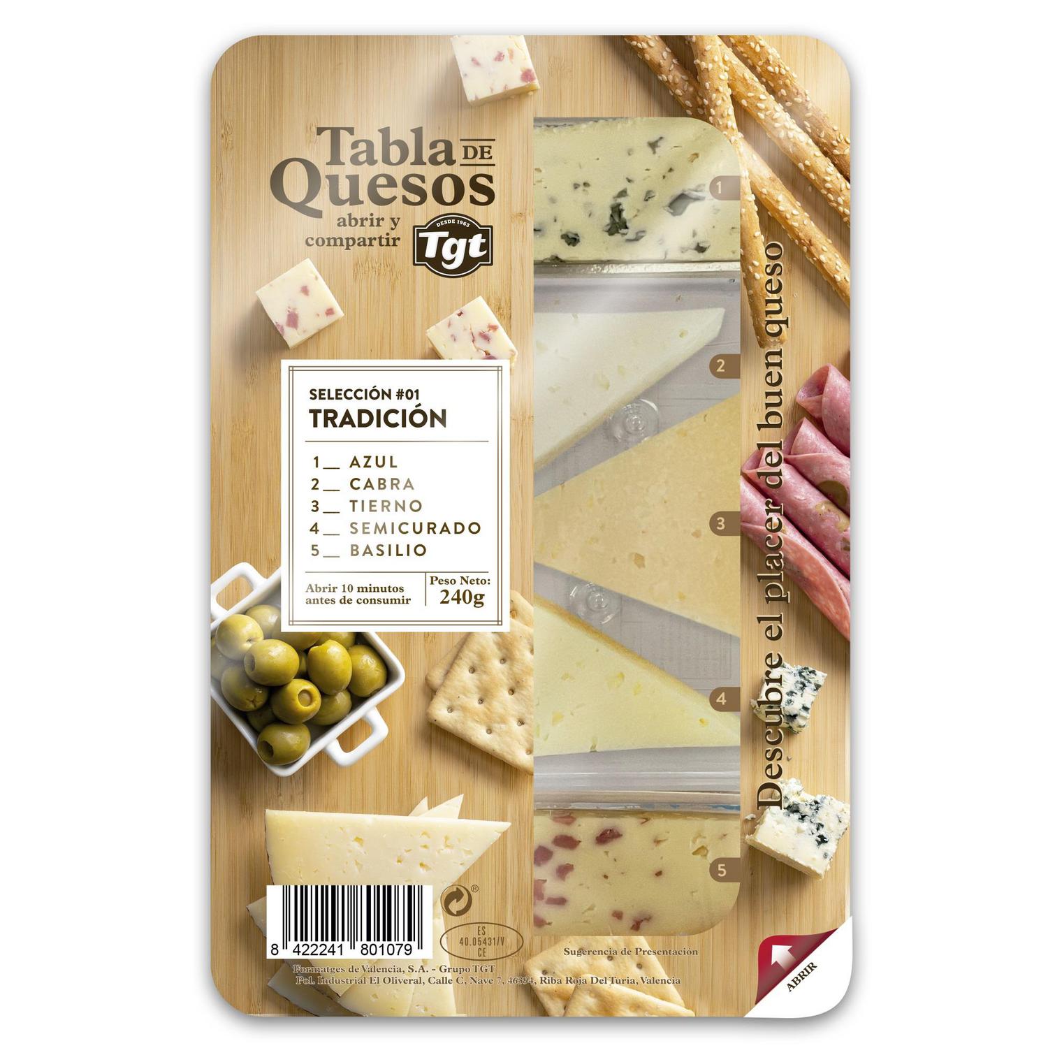 Tabla de quesos madurados tradición TGT 240 g.