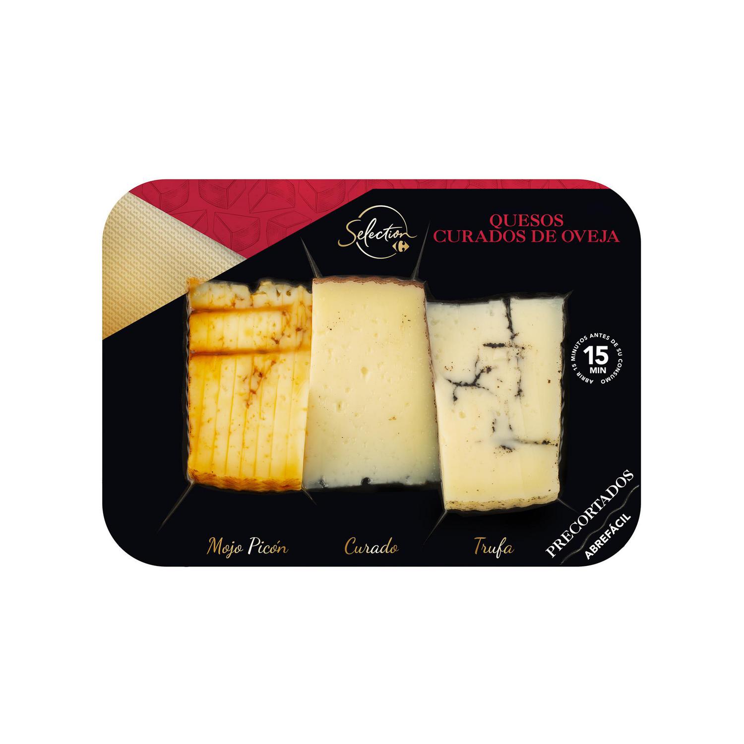 Tabla de Quesos de oveja en cuñas precortadas Carrefour Selection 225 g.
