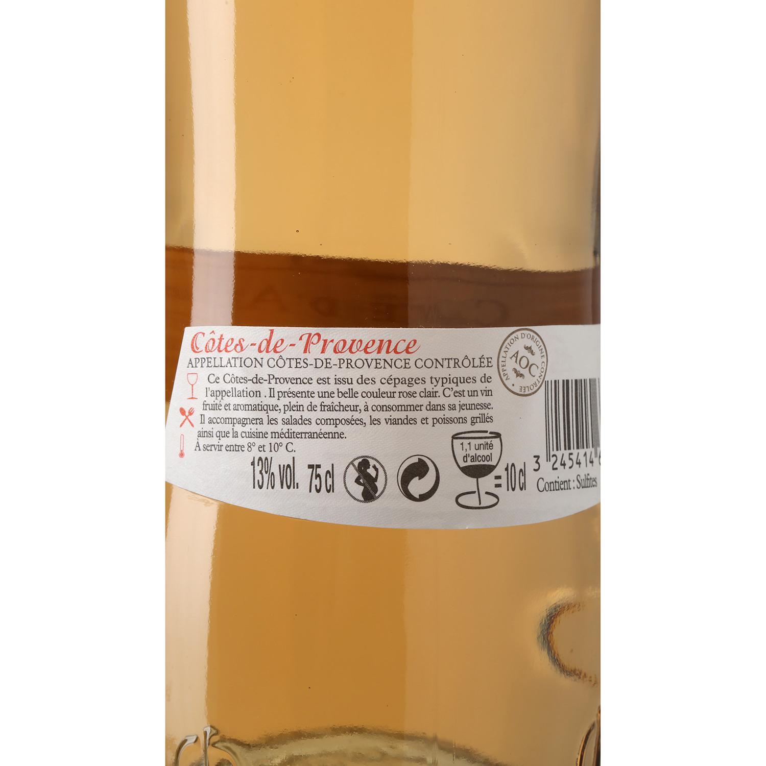 Vino francés rosado joven La Cave d'Augustin Florent Cotes Provence 75 cl.