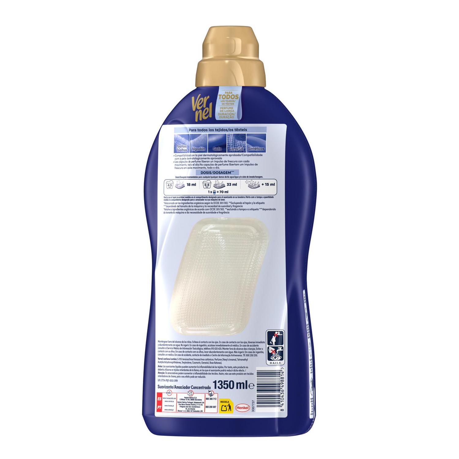 Suavizante lirio irresistible Aromaterapia Vernel 75 lavados