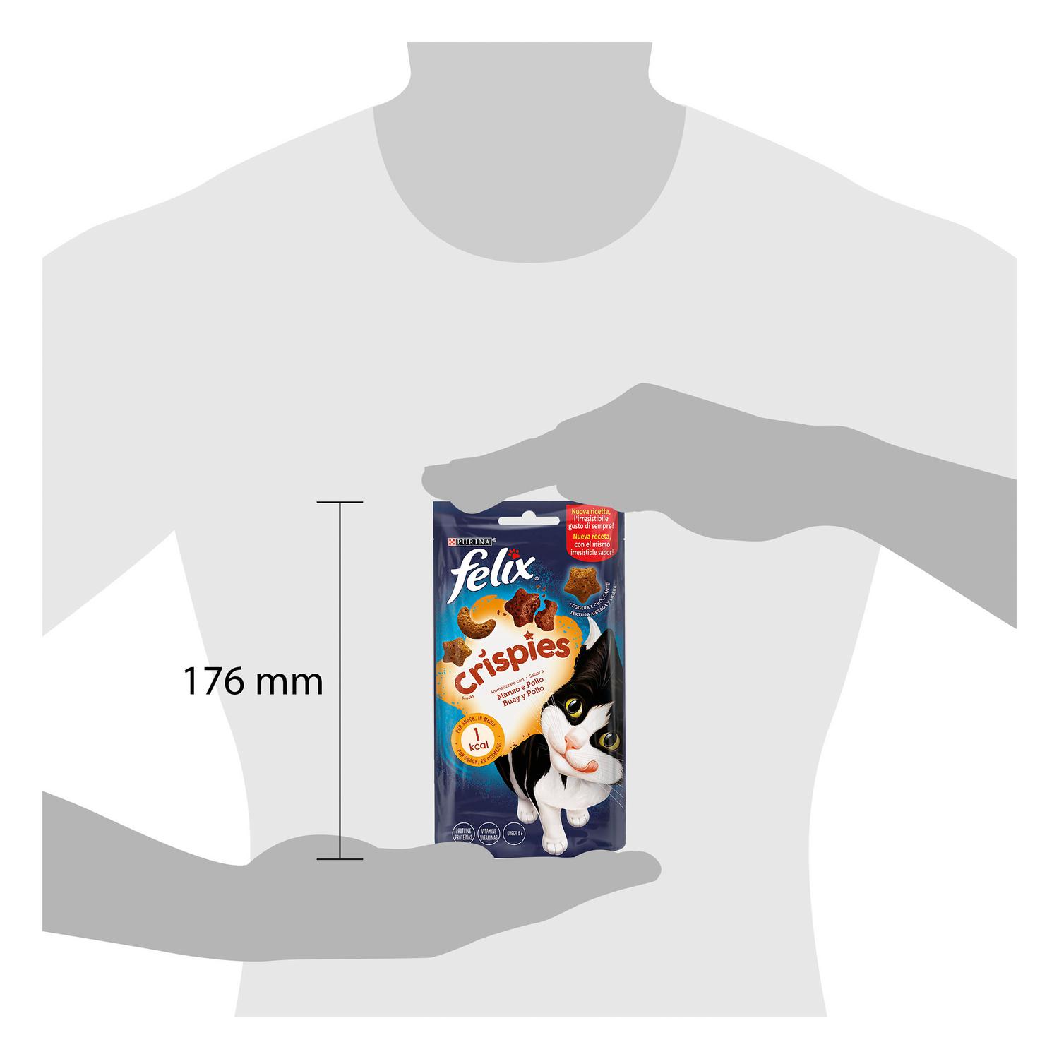 Snack crispies buey y pollo para gato 45 g