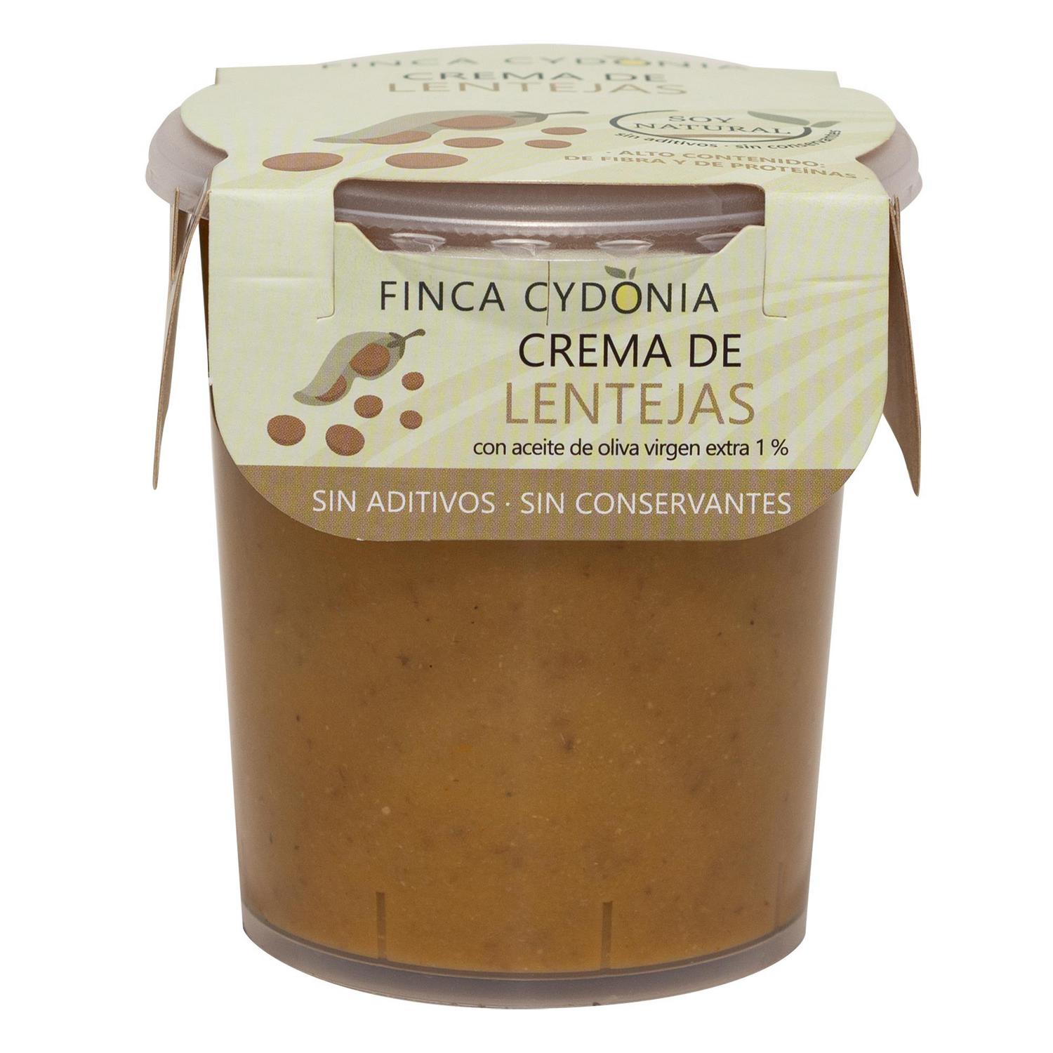Crema de lentejas Finca Cydonia sin lactosa 350 g.