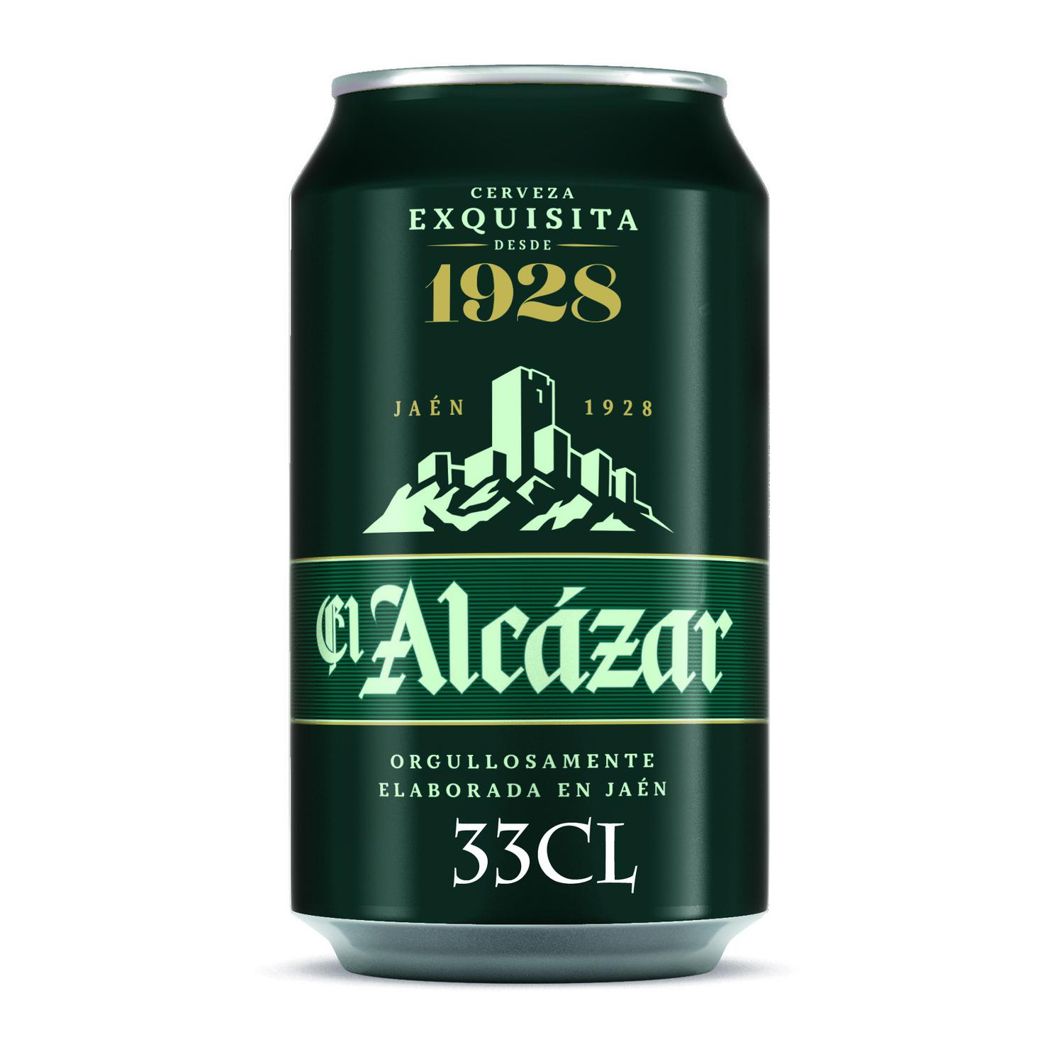 Cerveza El Alcázar lata 33 cl.