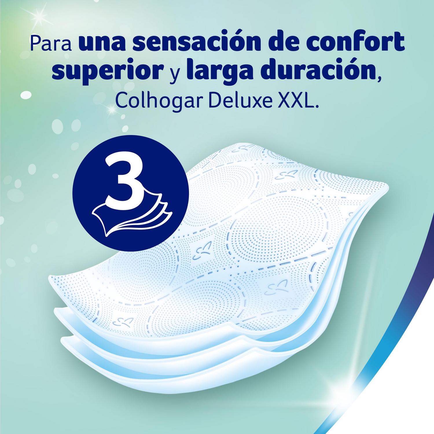Papel Higiénico Deluxe XXL Colhogar 36 rollos.