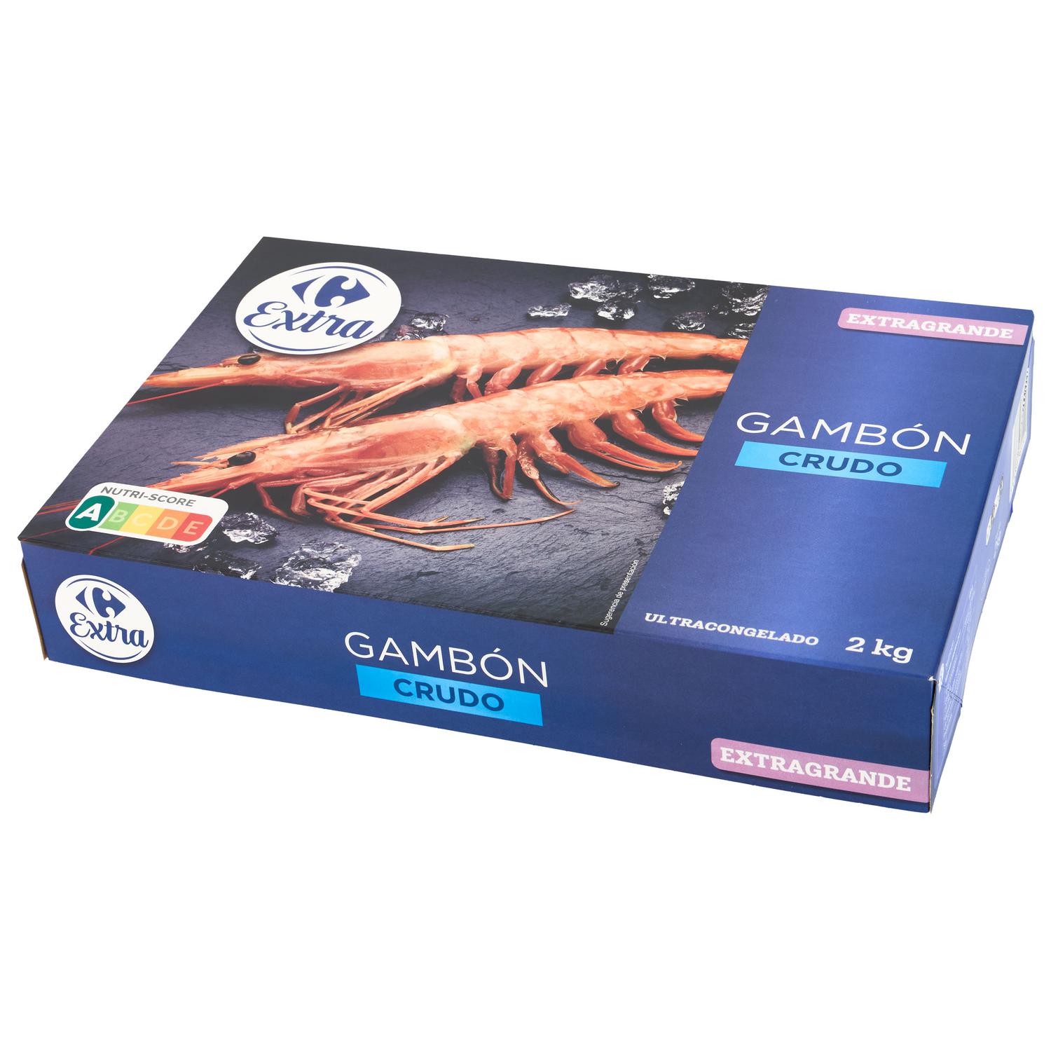 Gambón crudo Carrefour Extra congelado 2 kg