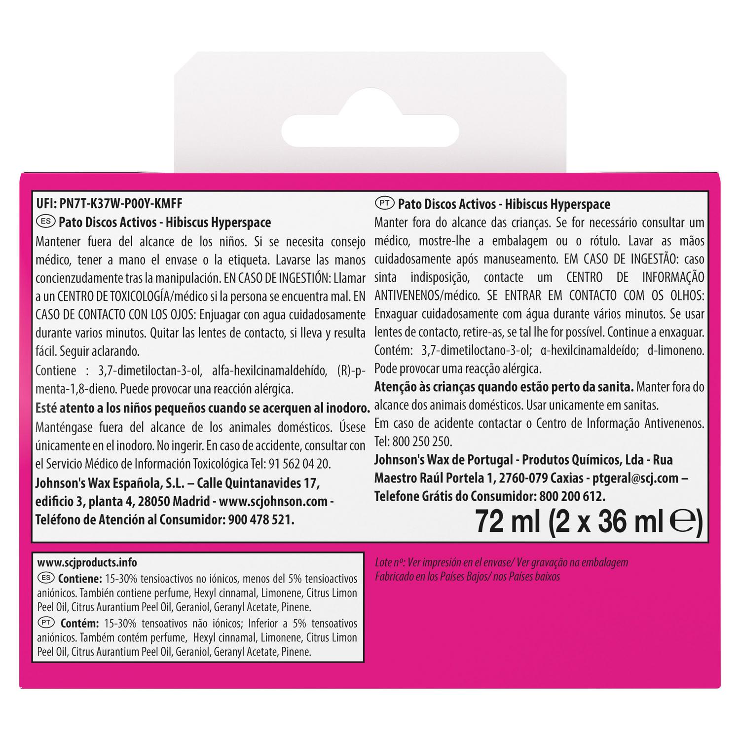 Discos WC hibiscus hyperspace recambio Pato 2 ud.