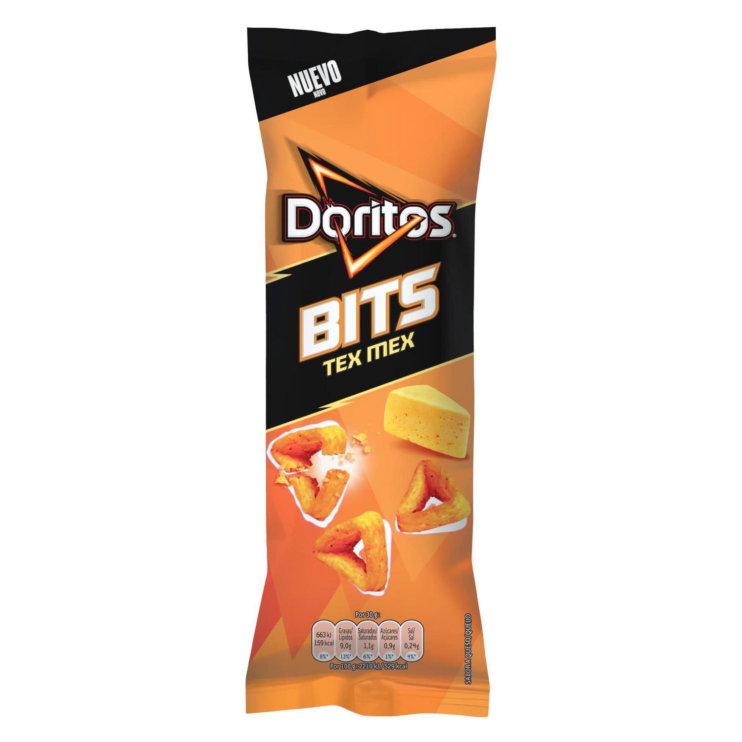 Aperitivos de maíz sabor a queso Tex Mex Doritos Bits 80 g.