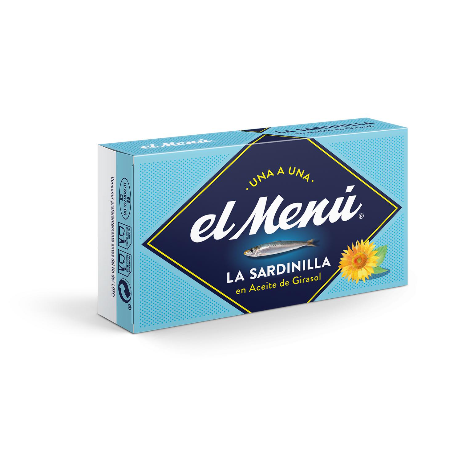Sardinillas en aceite de girasol el Menú 65 g.
