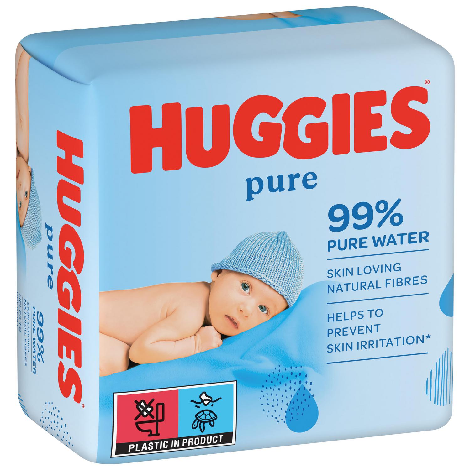 Toallitas para bebé Huggies Pure 168 ud.