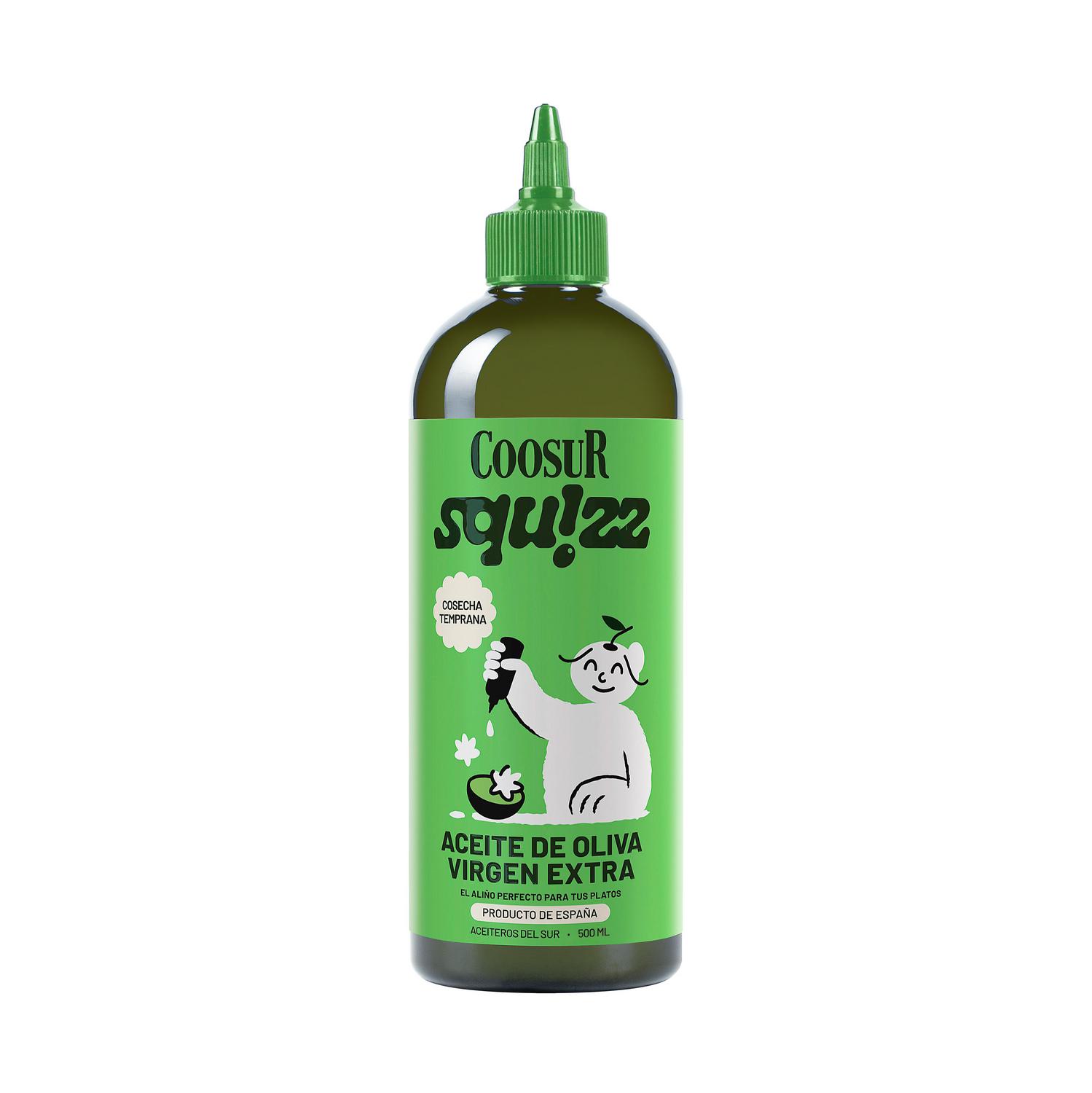 Aceite de oliva virgen extra cosecha temprana Coosur Squizz 500 ml.