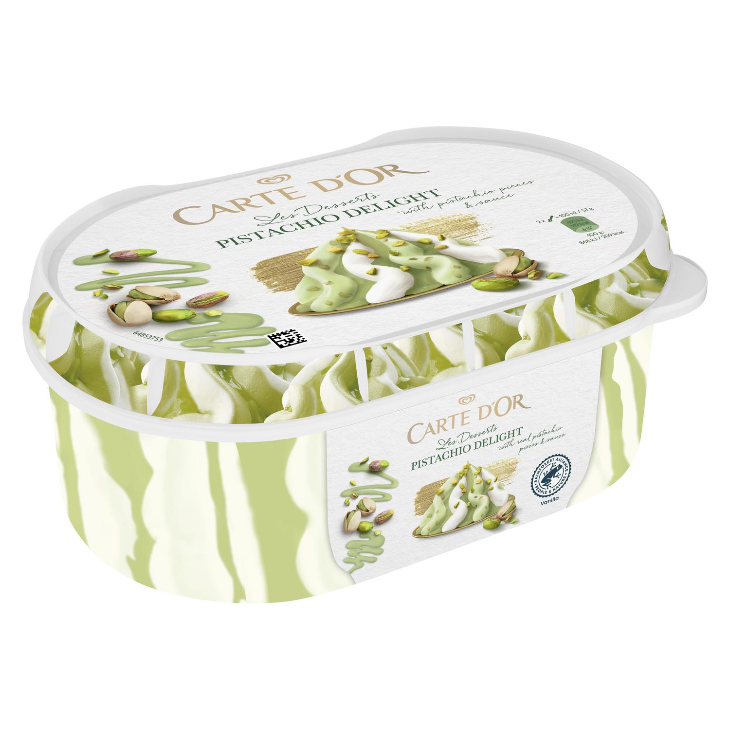 Helado de pistacho Carte D'Or 474,5 g.