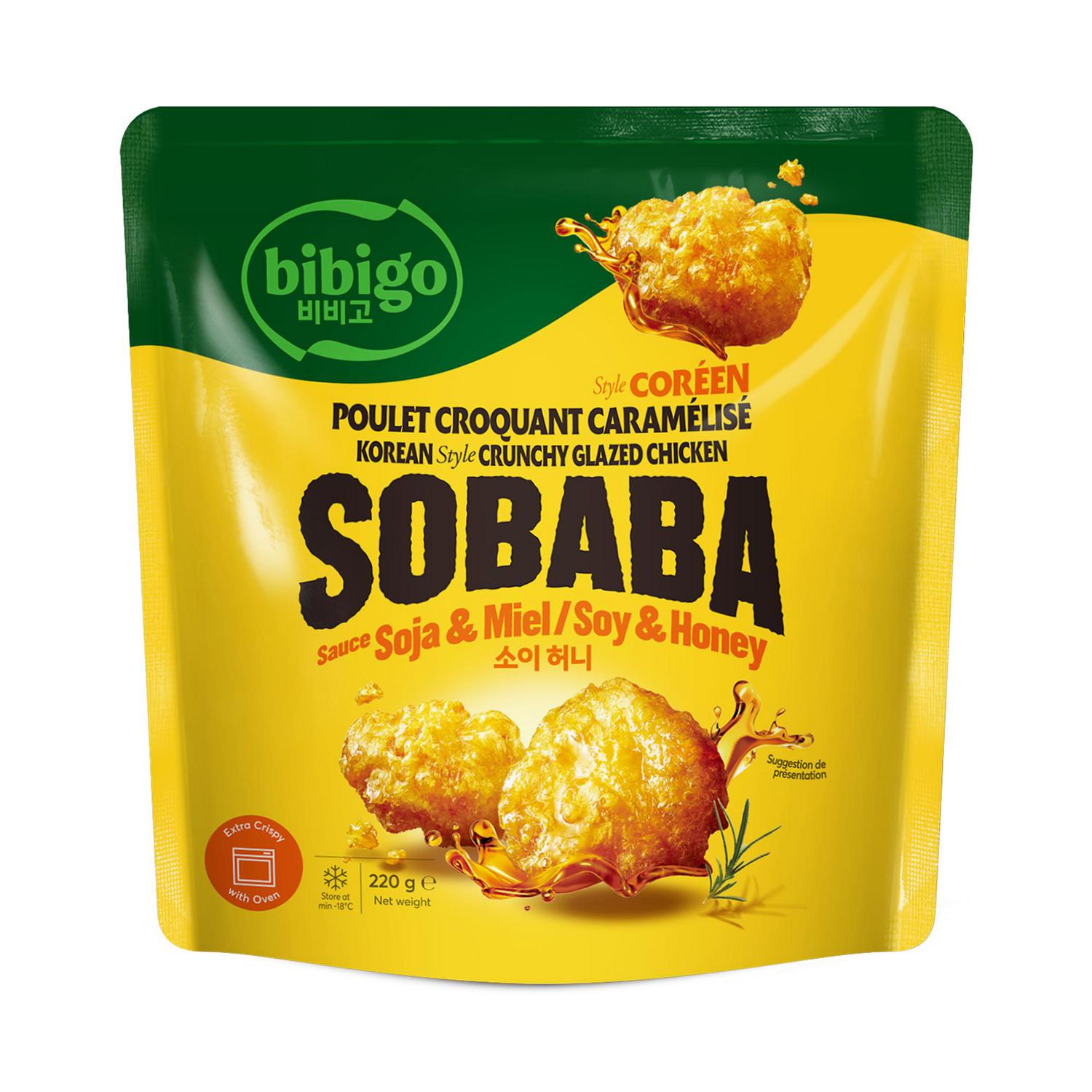 Pollo frito Coreano con glaseado de soja y miel Bibigo 220 g.