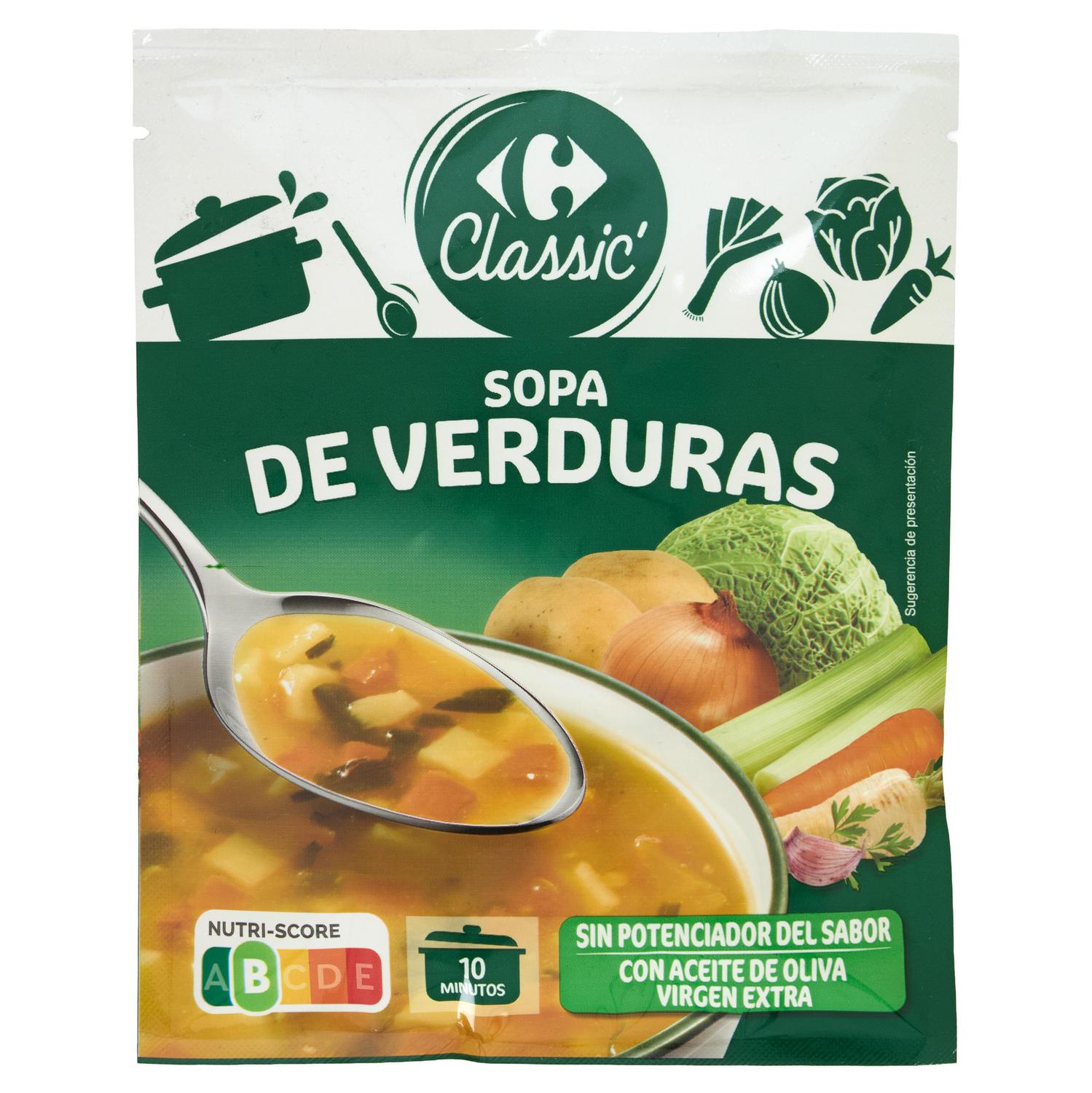 Sopa de verduras Classic Carrefour 51 g.