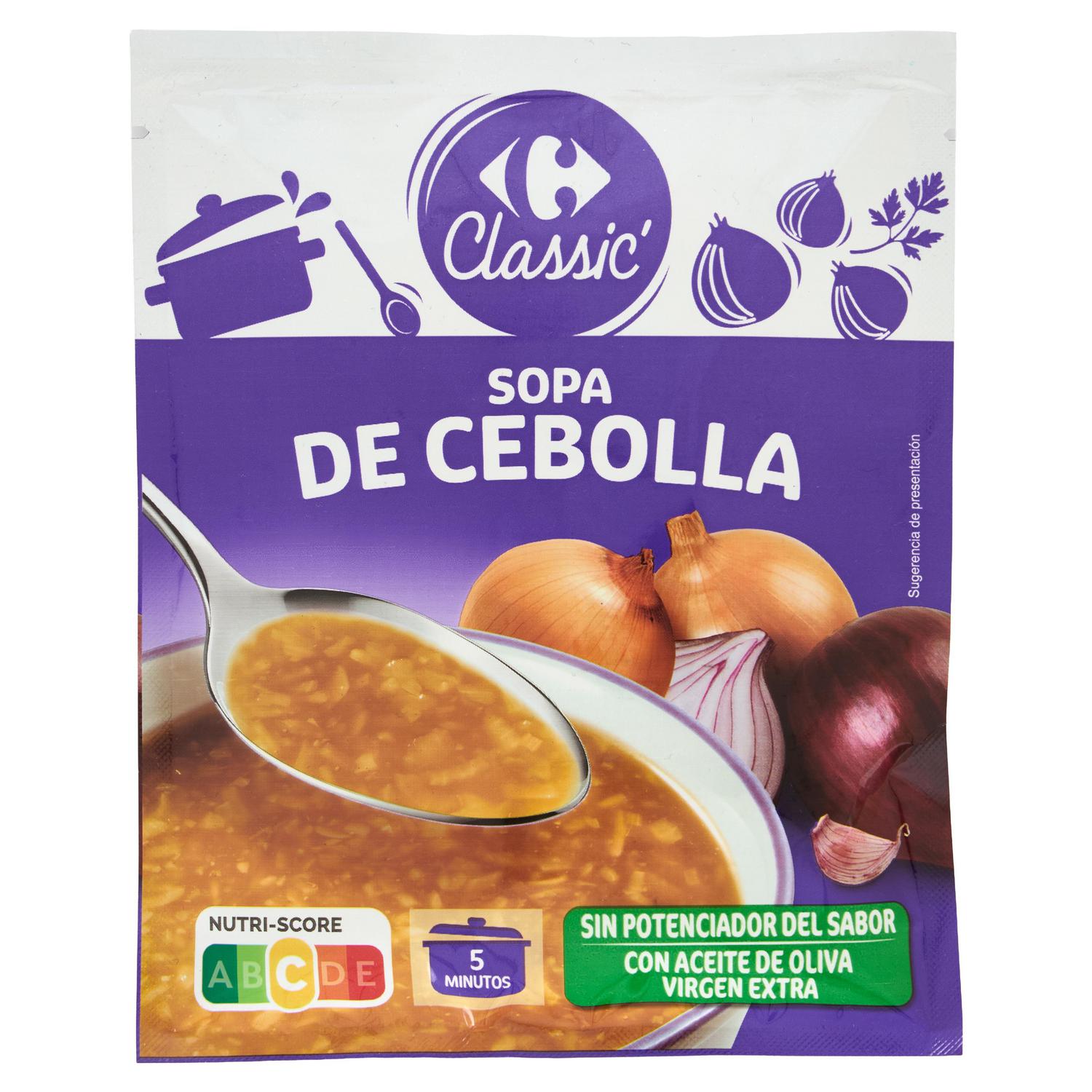 Sopa de cebolla Classic Carrefour 51 g.