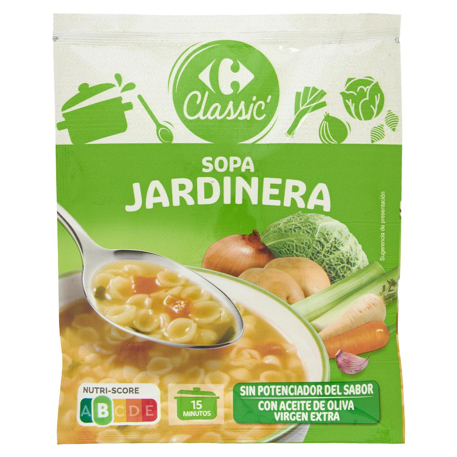 Sopa jardinera Classic Carrefour 80 g.