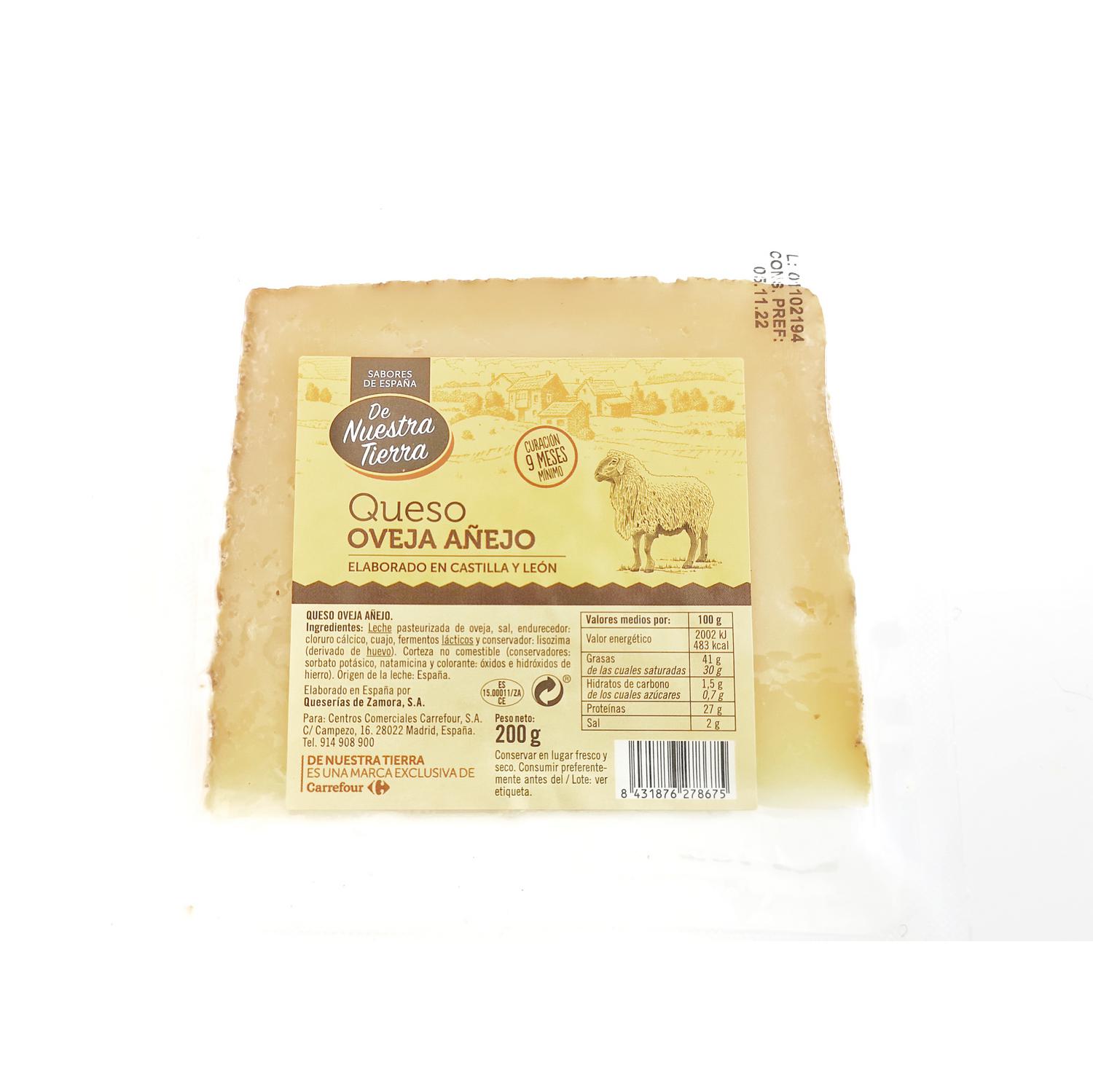 Queso de oveja añejo De Nuestra Tierra cuña 200 g