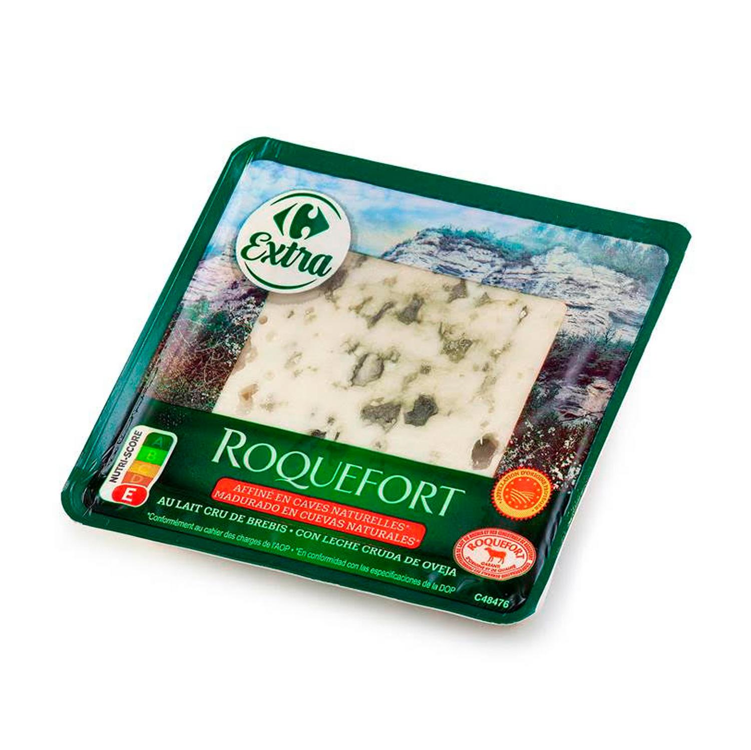Queso roquefort D.O.P Extra Carrefour cuña 100 g