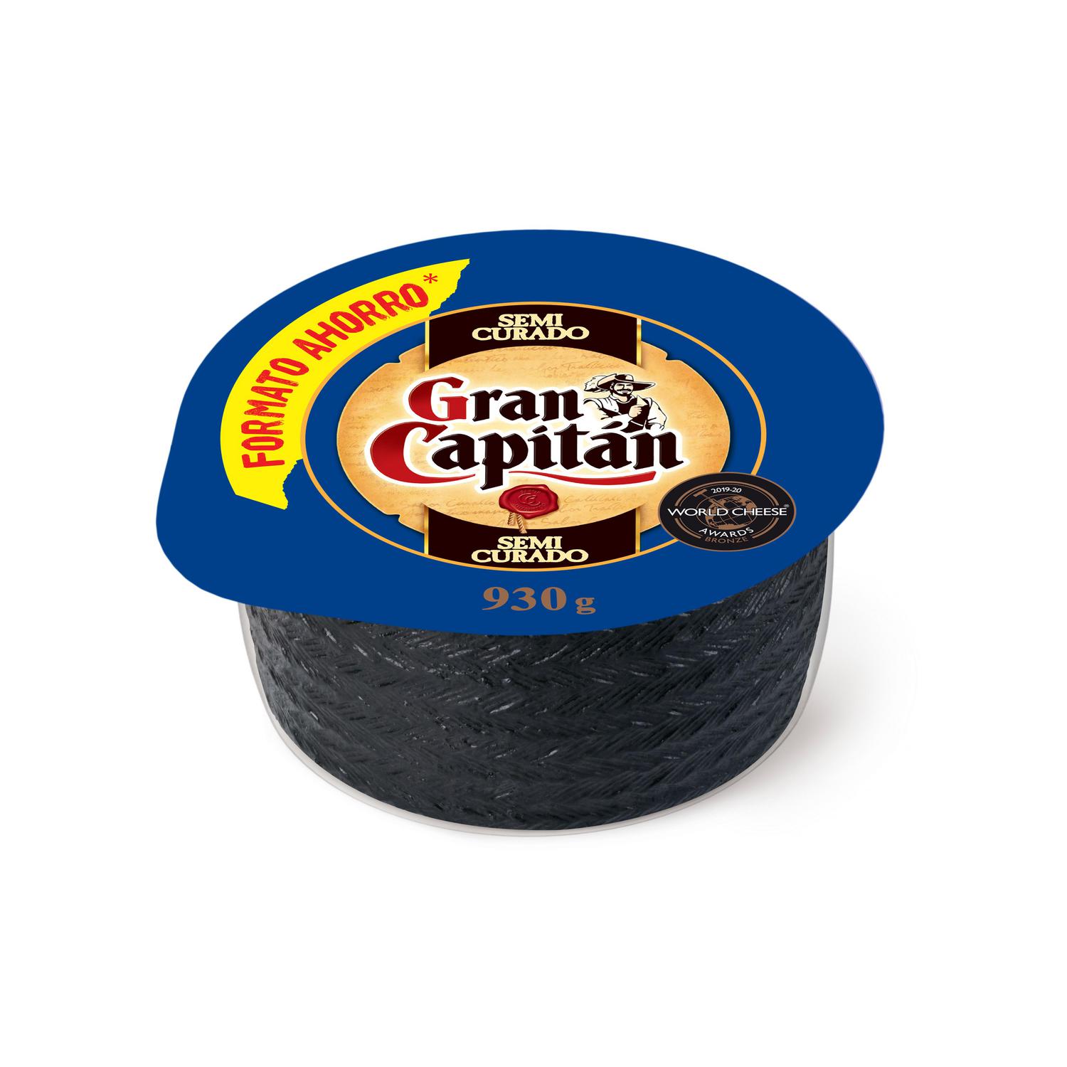 Queso de mezcla semicurado Gran Capitán pieza de 930 g
